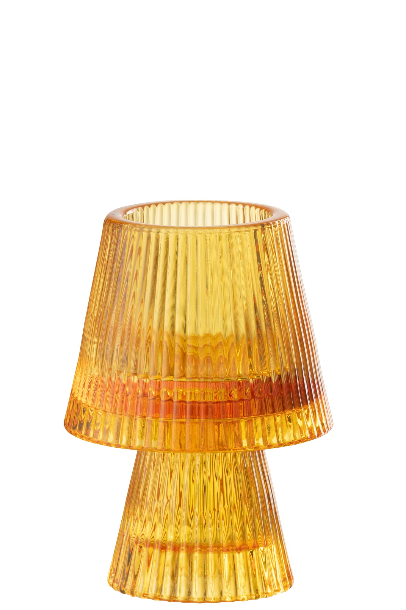 Kaarsenhouder Hoed Glas Oranje