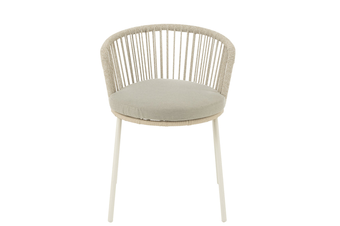 Stoel Toa Staal/Touw Grijs