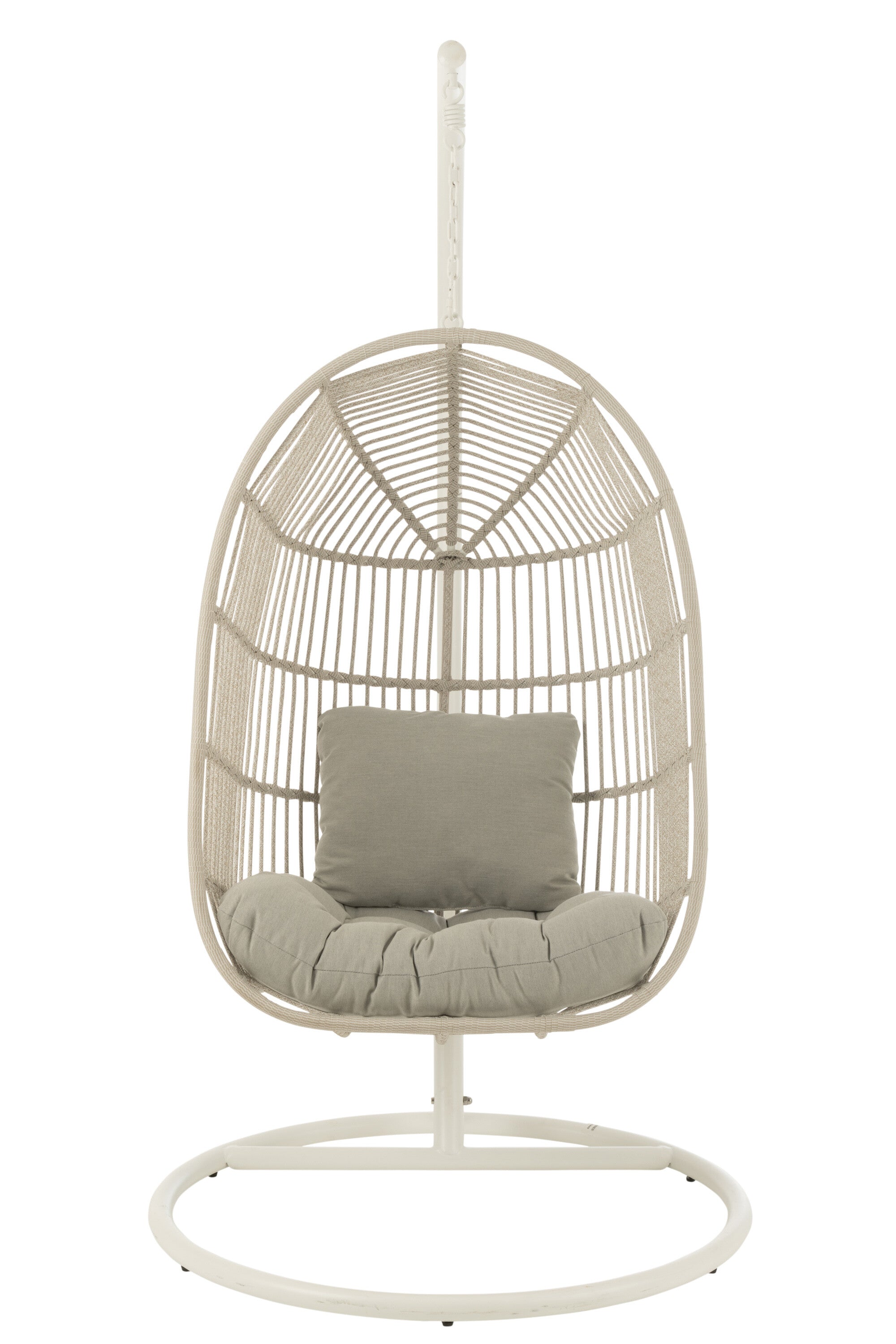 Hangstoel Egga Staal/Touw Grijs