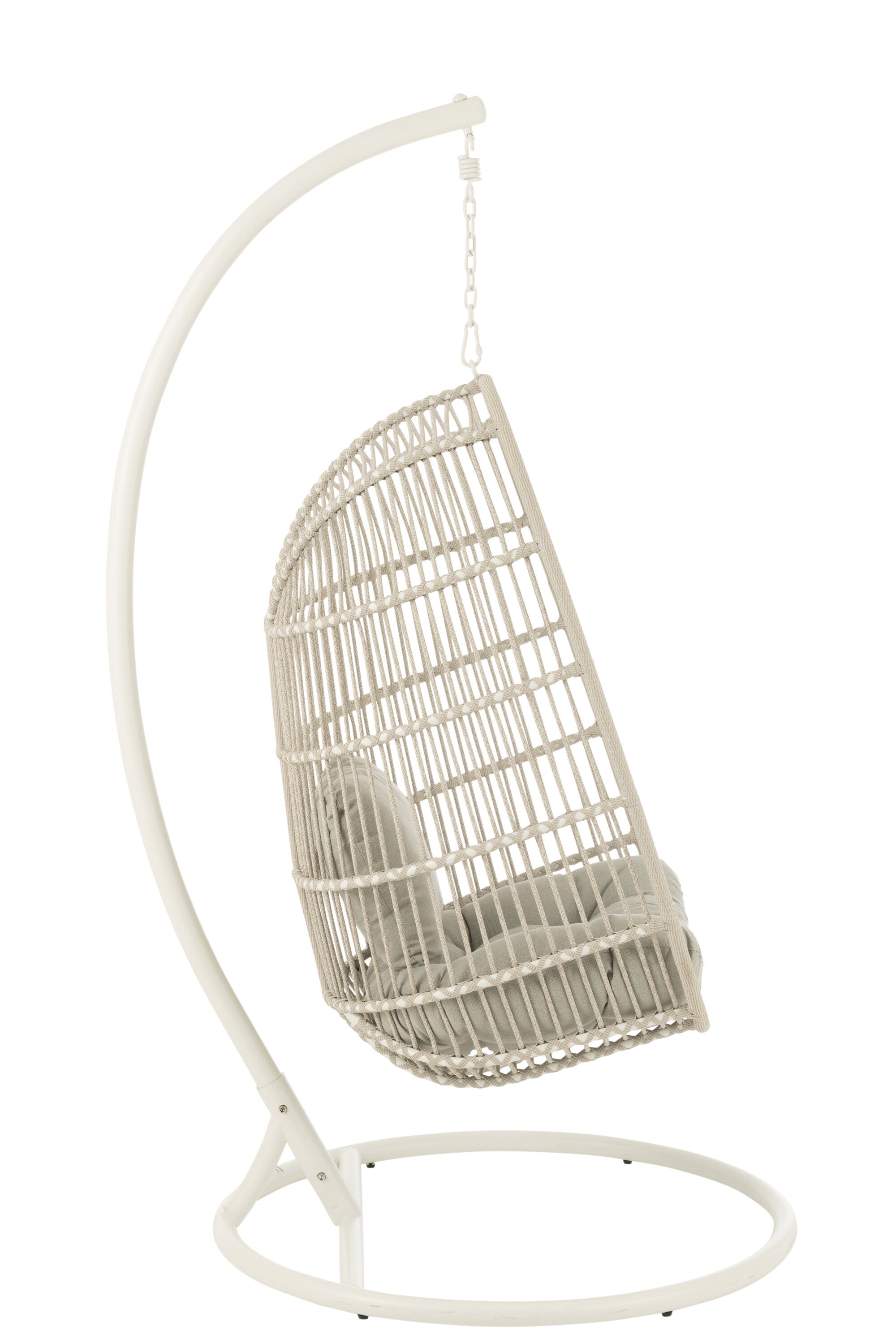Hangstoel Egga Staal/Touw Grijs