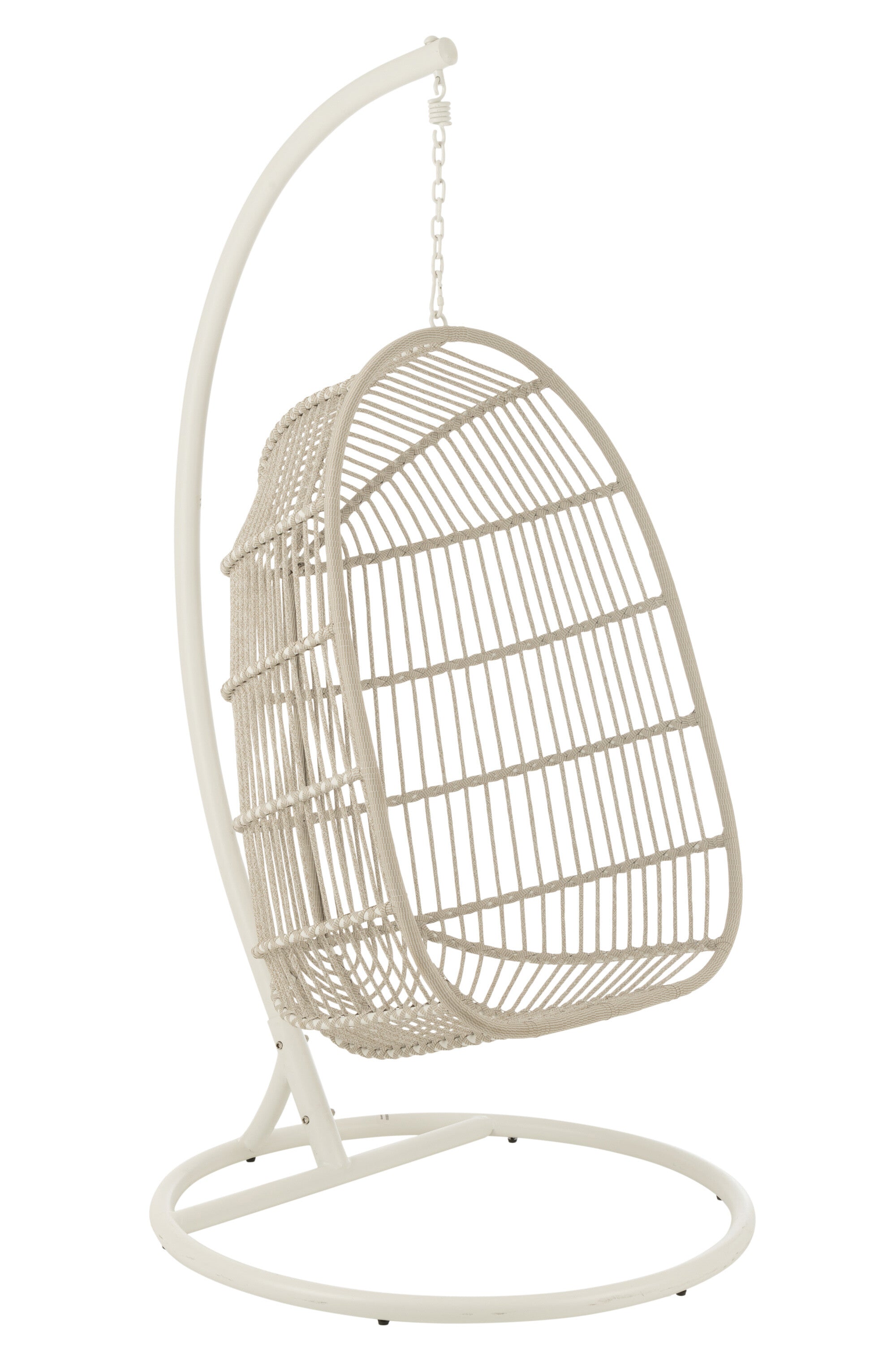Hangstoel Egga Staal/Touw Grijs