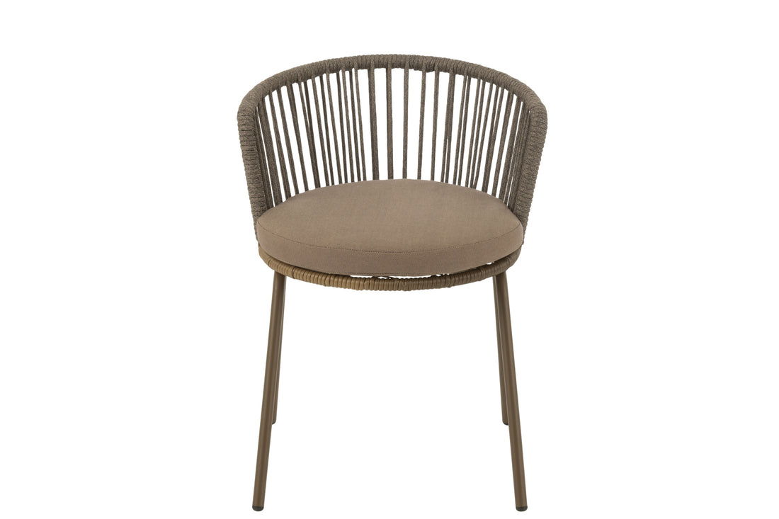 Stoel Toa Staal/Touw Bruin