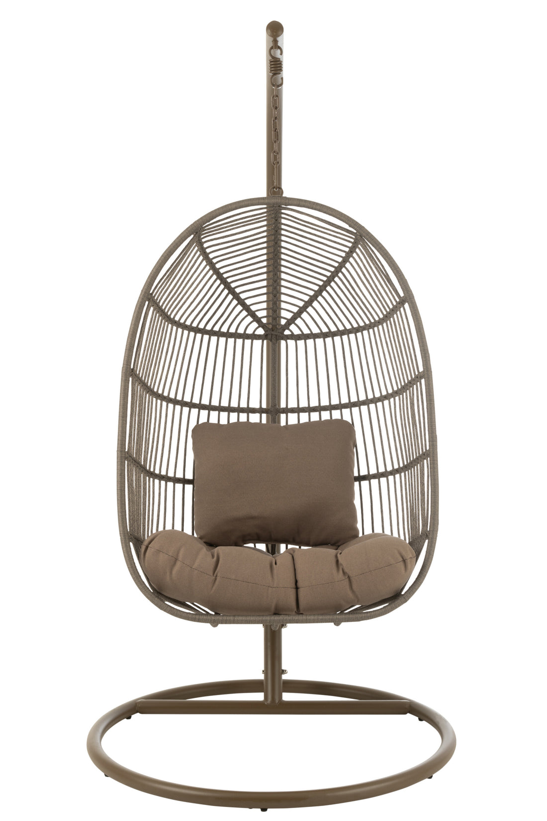 Hangstoel Egga Staal/Touw Bruin