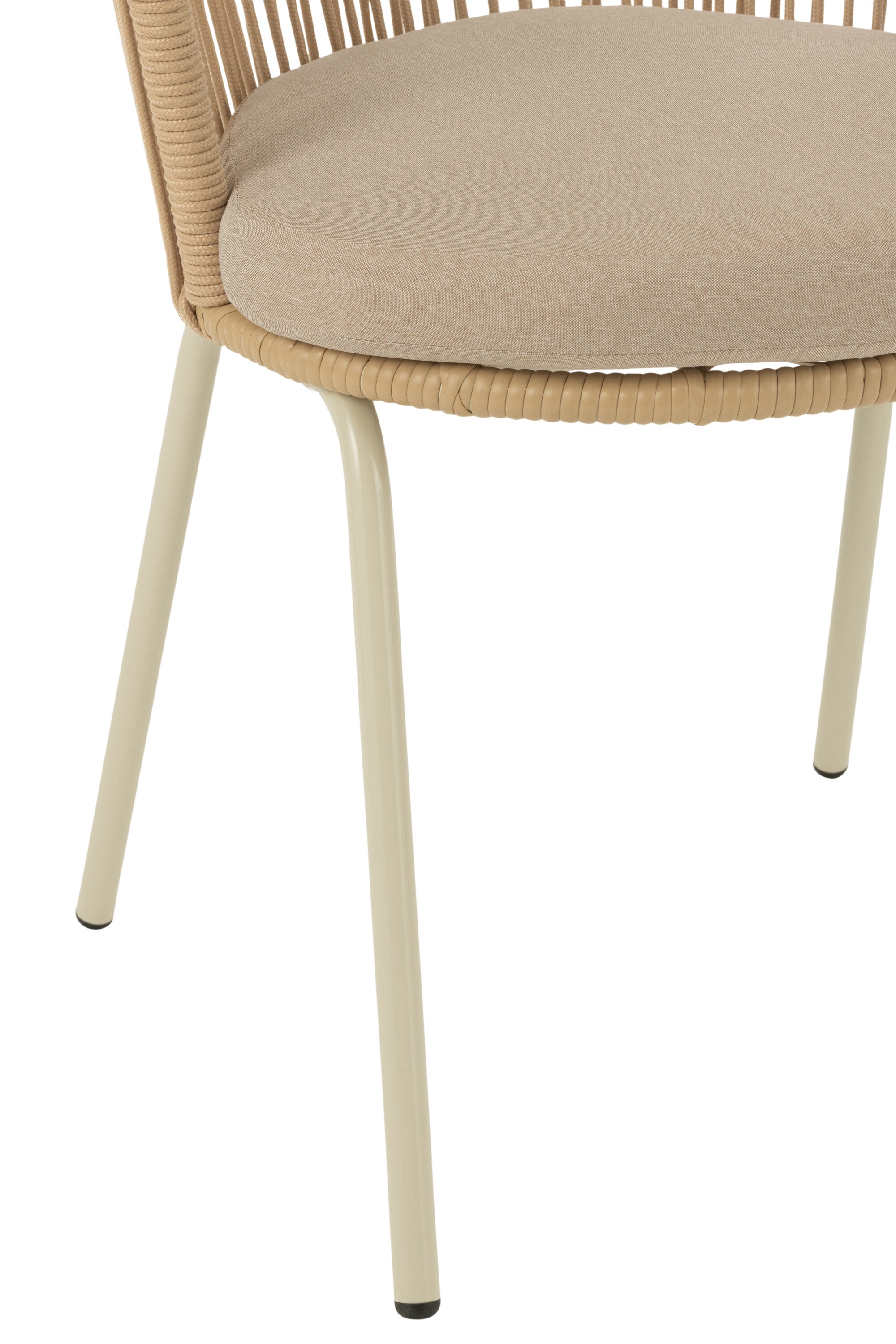Stoel Toa Staal/Touw Beige