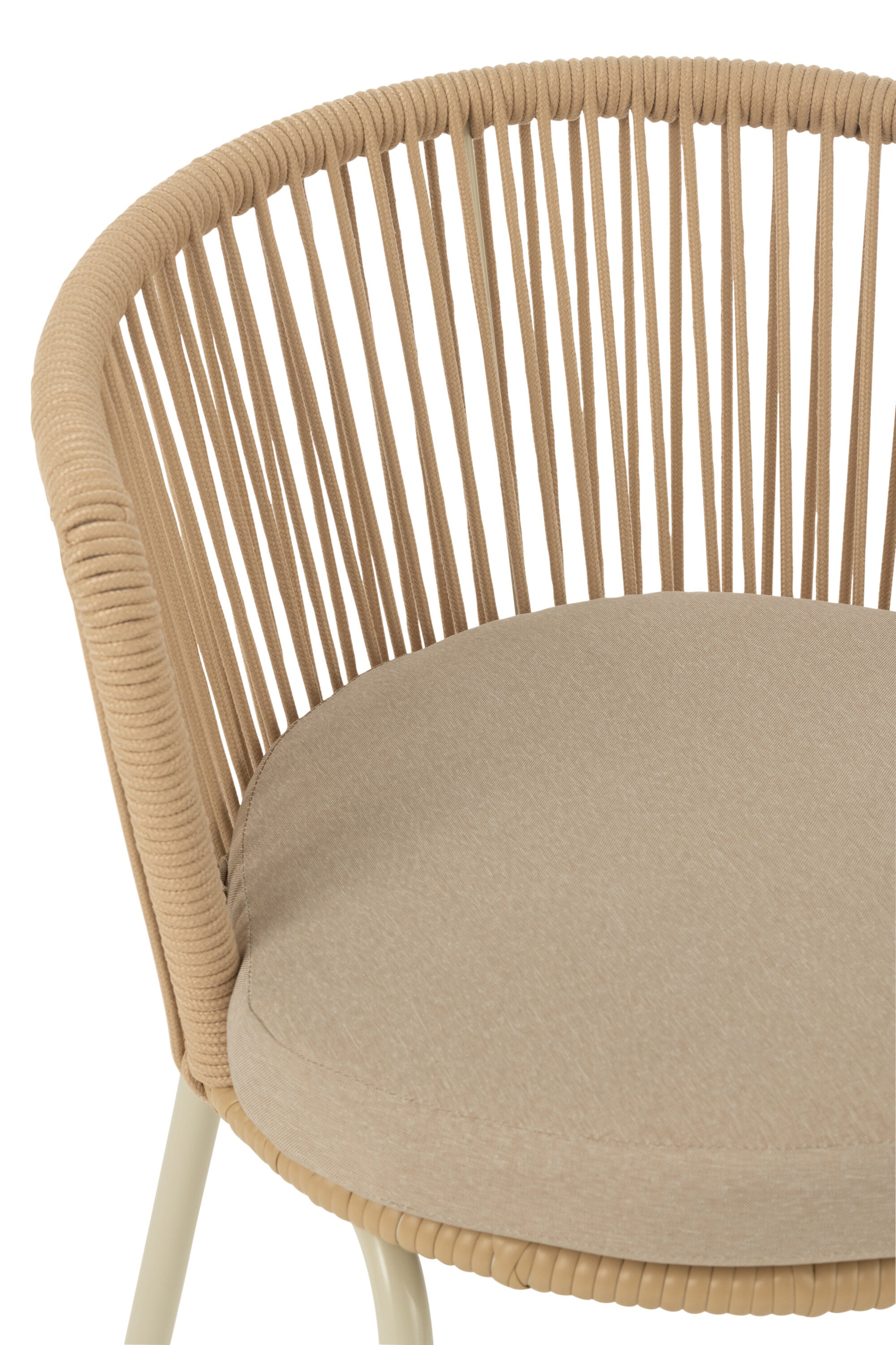 Stoel Toa Staal/Touw Beige