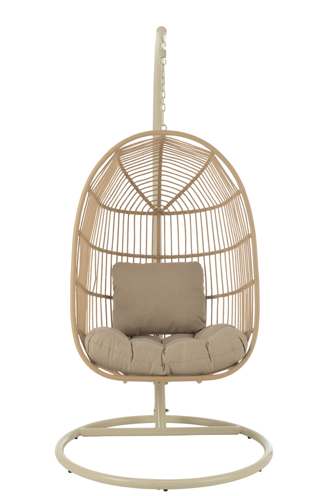 Hangstoel Egga Staal/Touw Beige