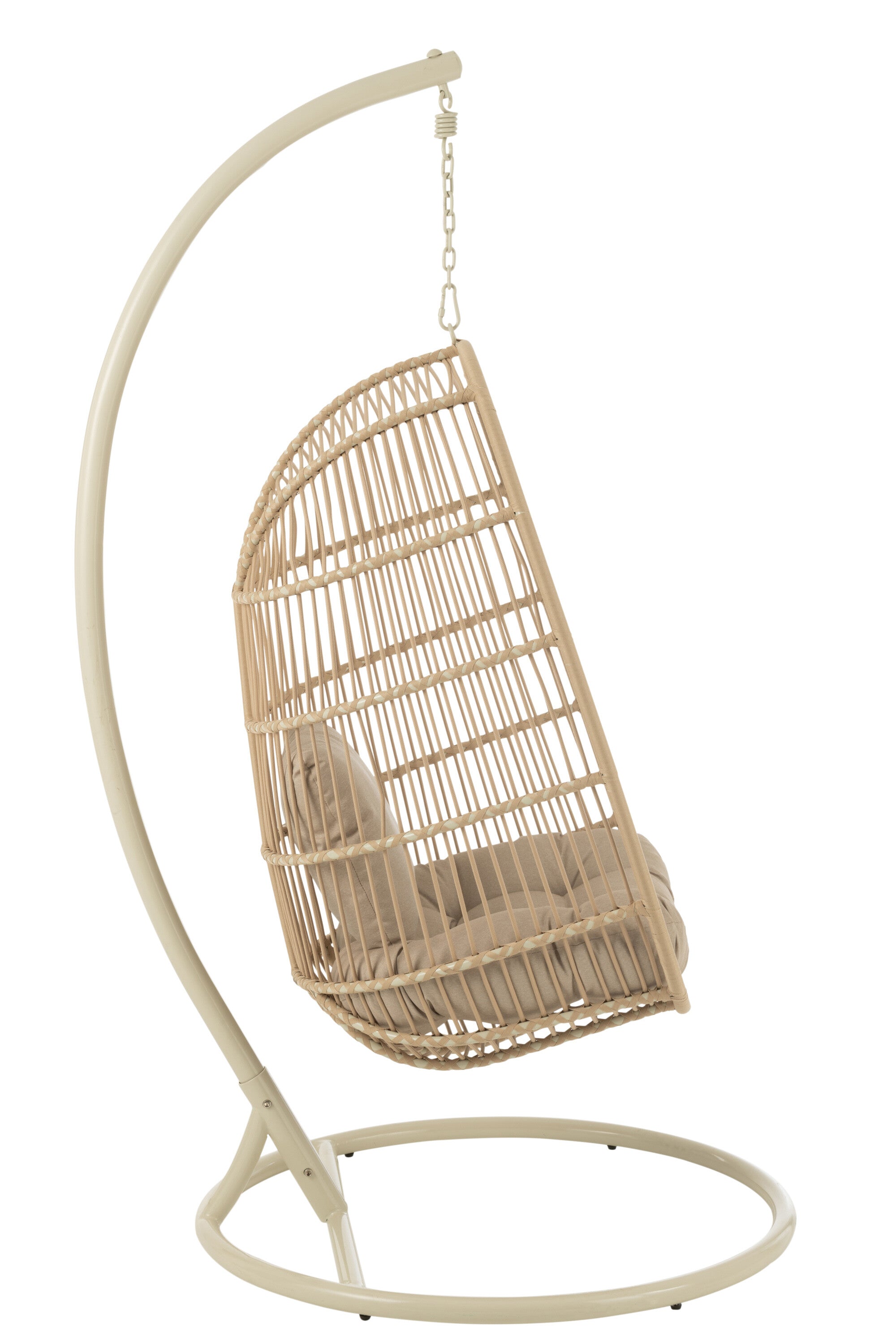 Hangstoel Egga Staal/Touw Beige