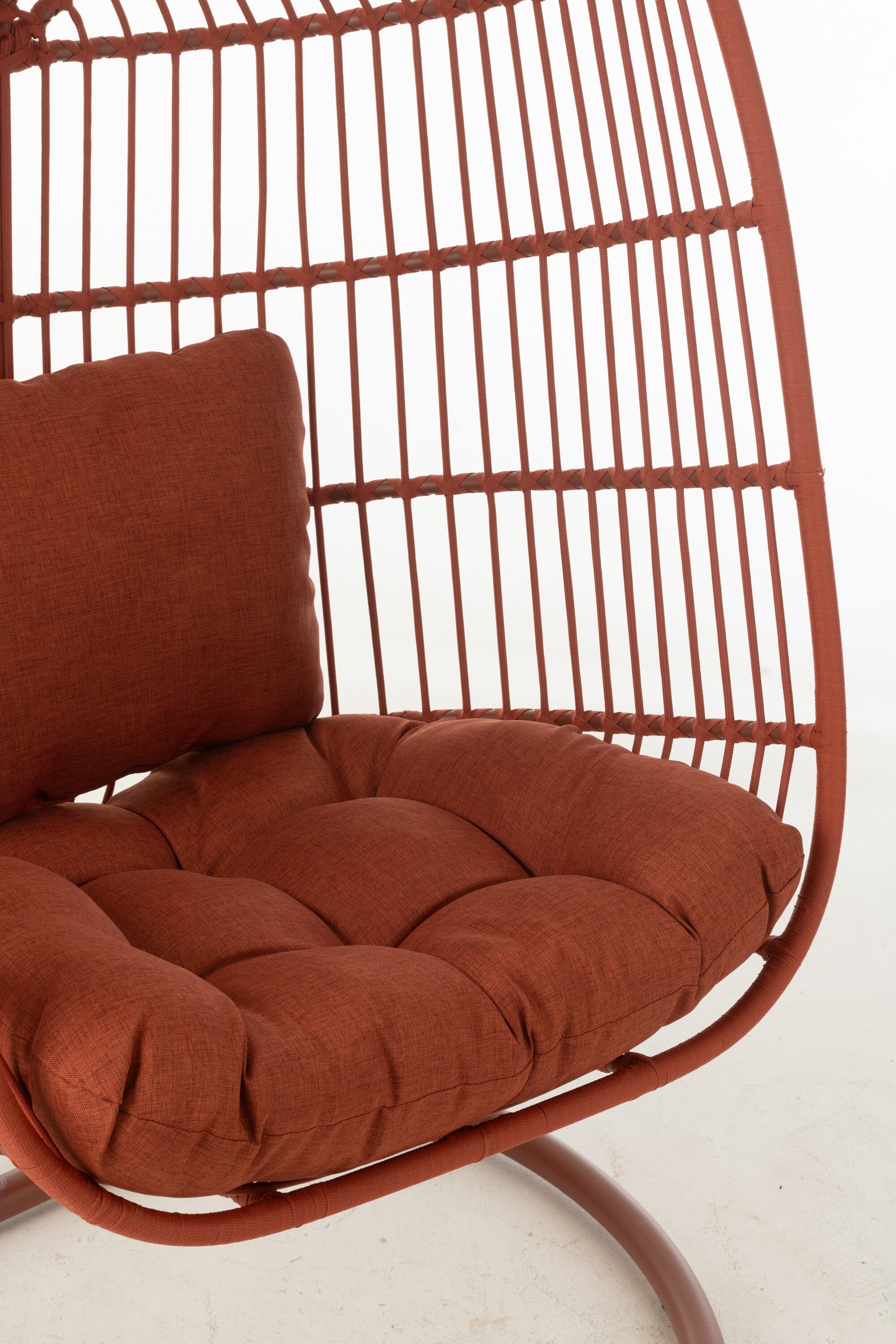 Hangstoel Egga Staal/Touw Rood