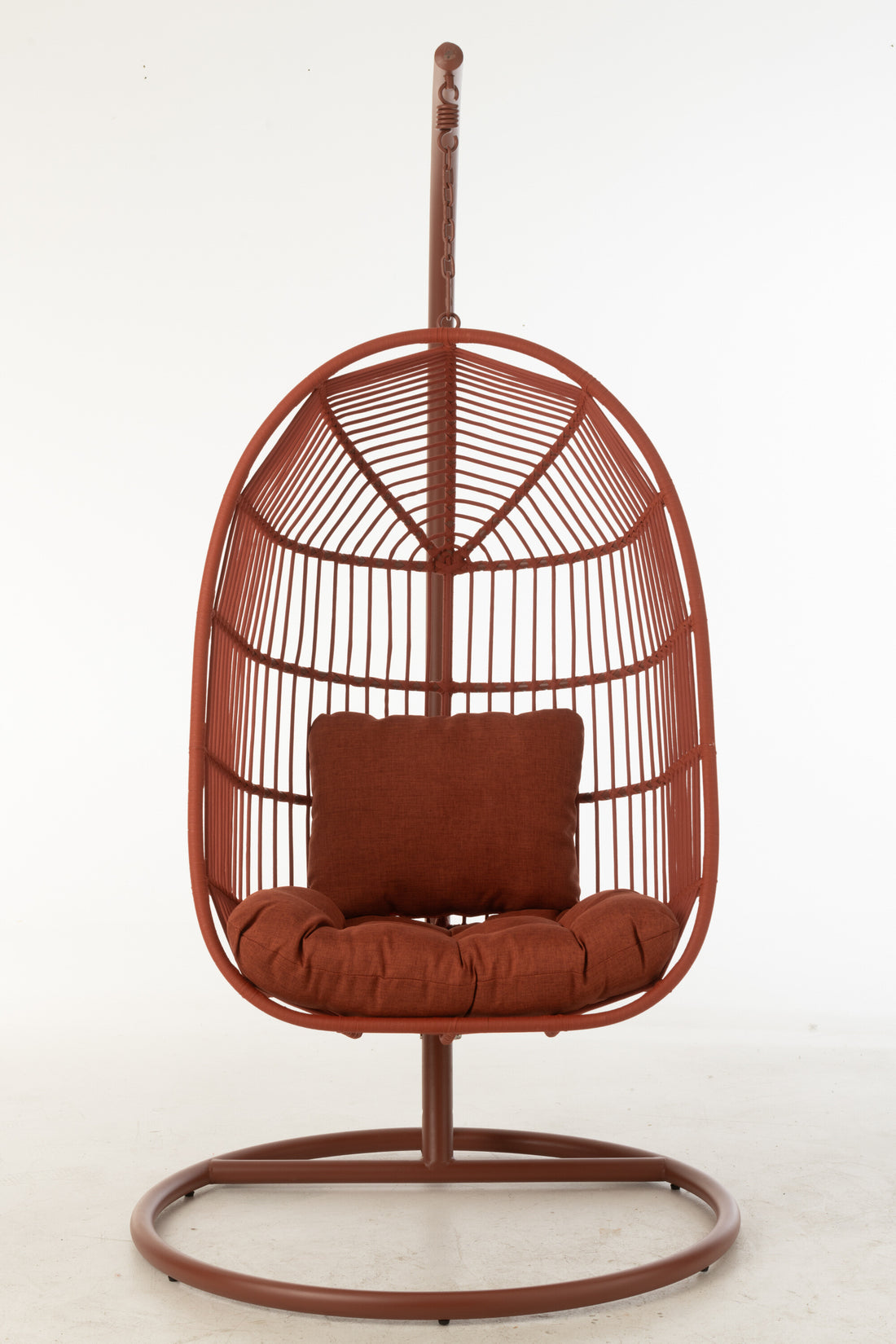 Hangstoel Egga Staal/Touw Rood