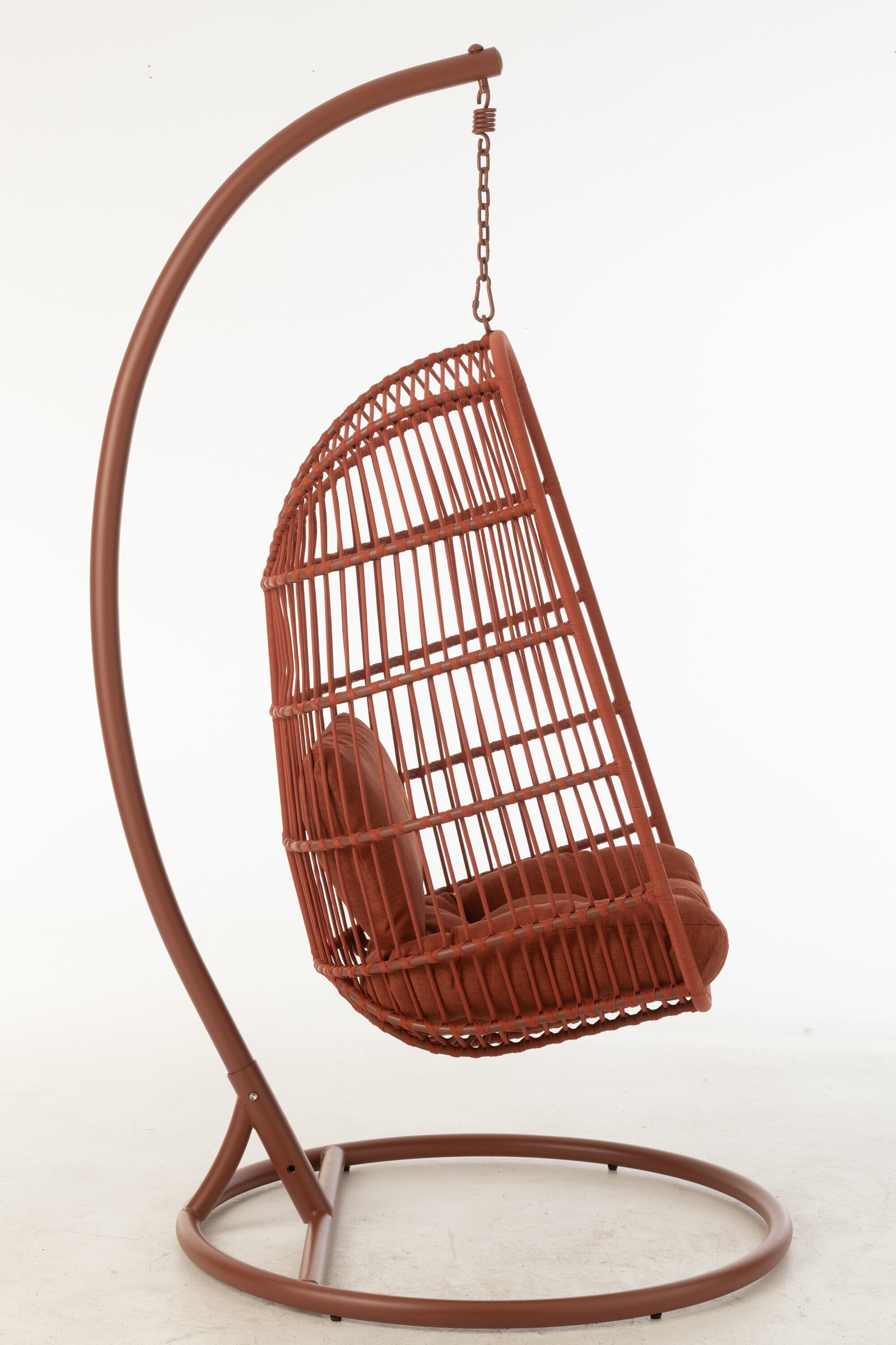 Hangstoel Egga Staal/Touw Rood