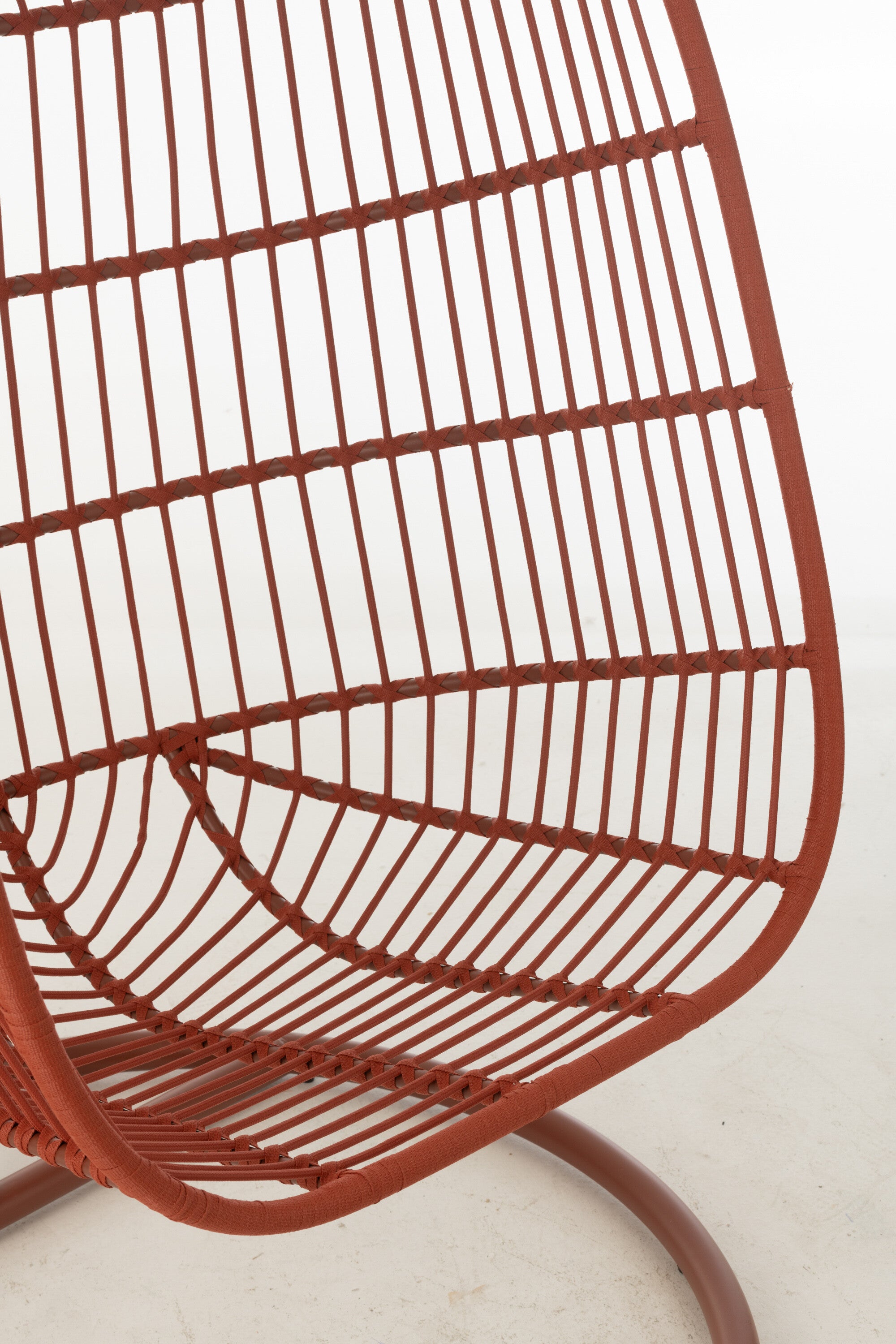 Hangstoel Egga Staal/Touw Rood