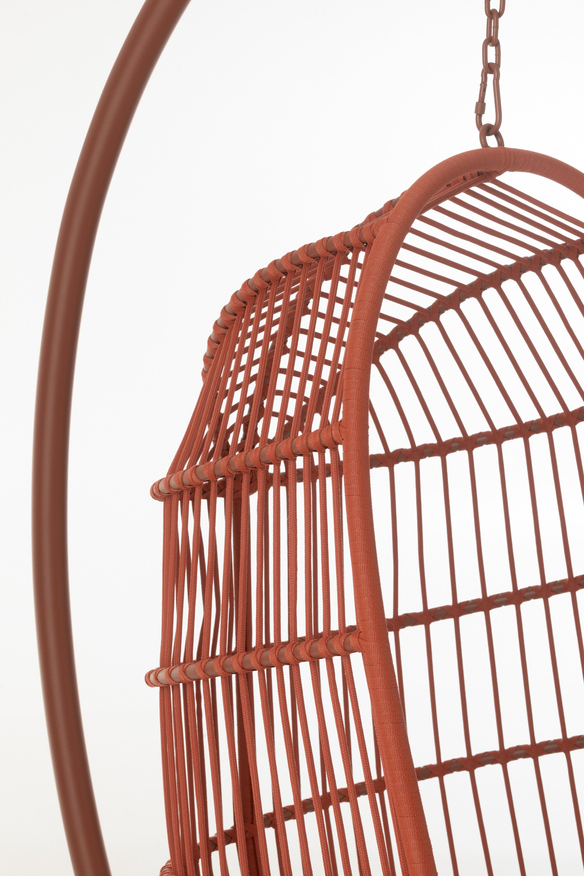 Hangstoel Egga Staal/Touw Rood