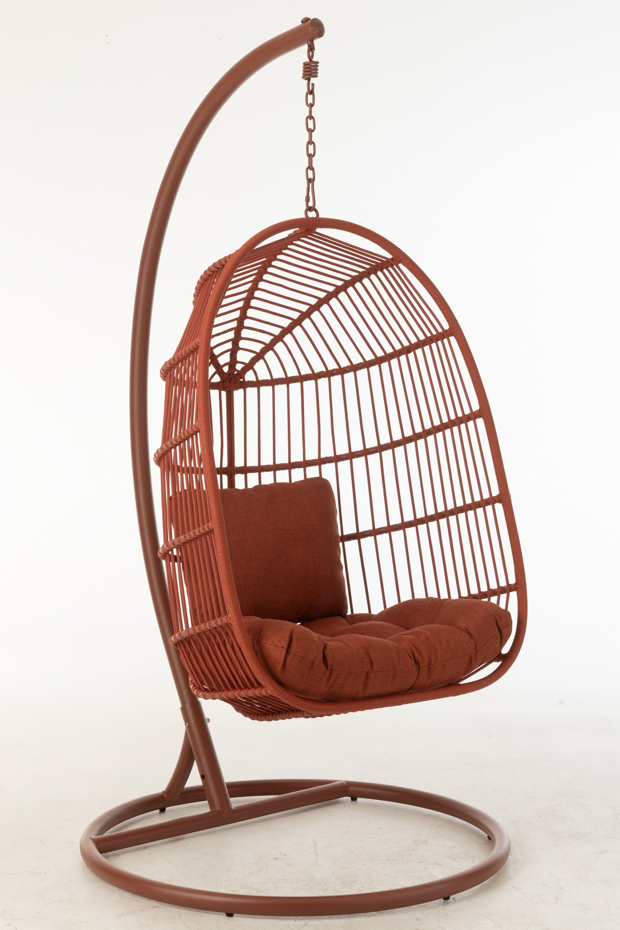 Hangstoel Egga Staal/Touw Rood