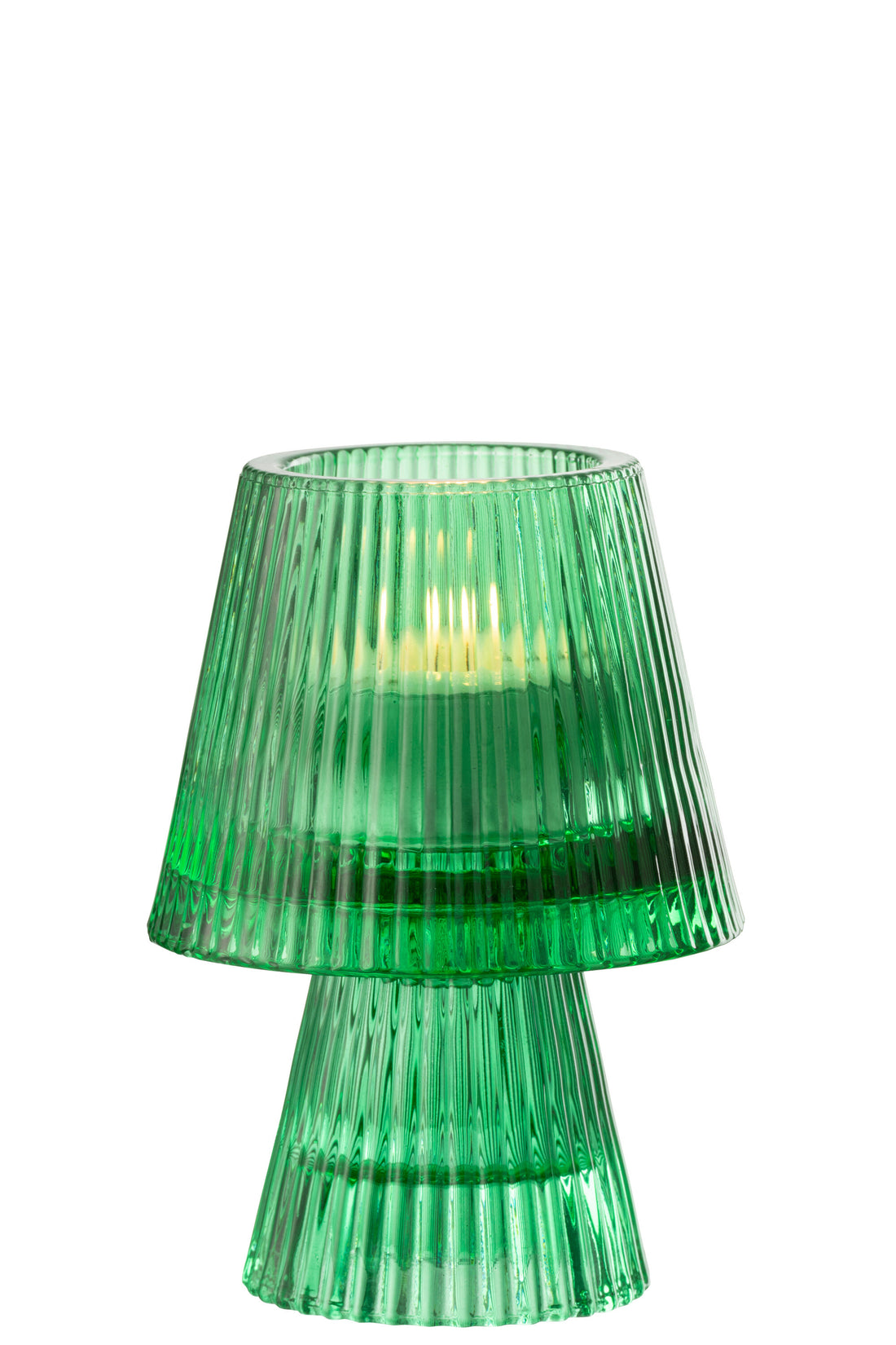 Kaarsenhouder Hoed Glas Groen