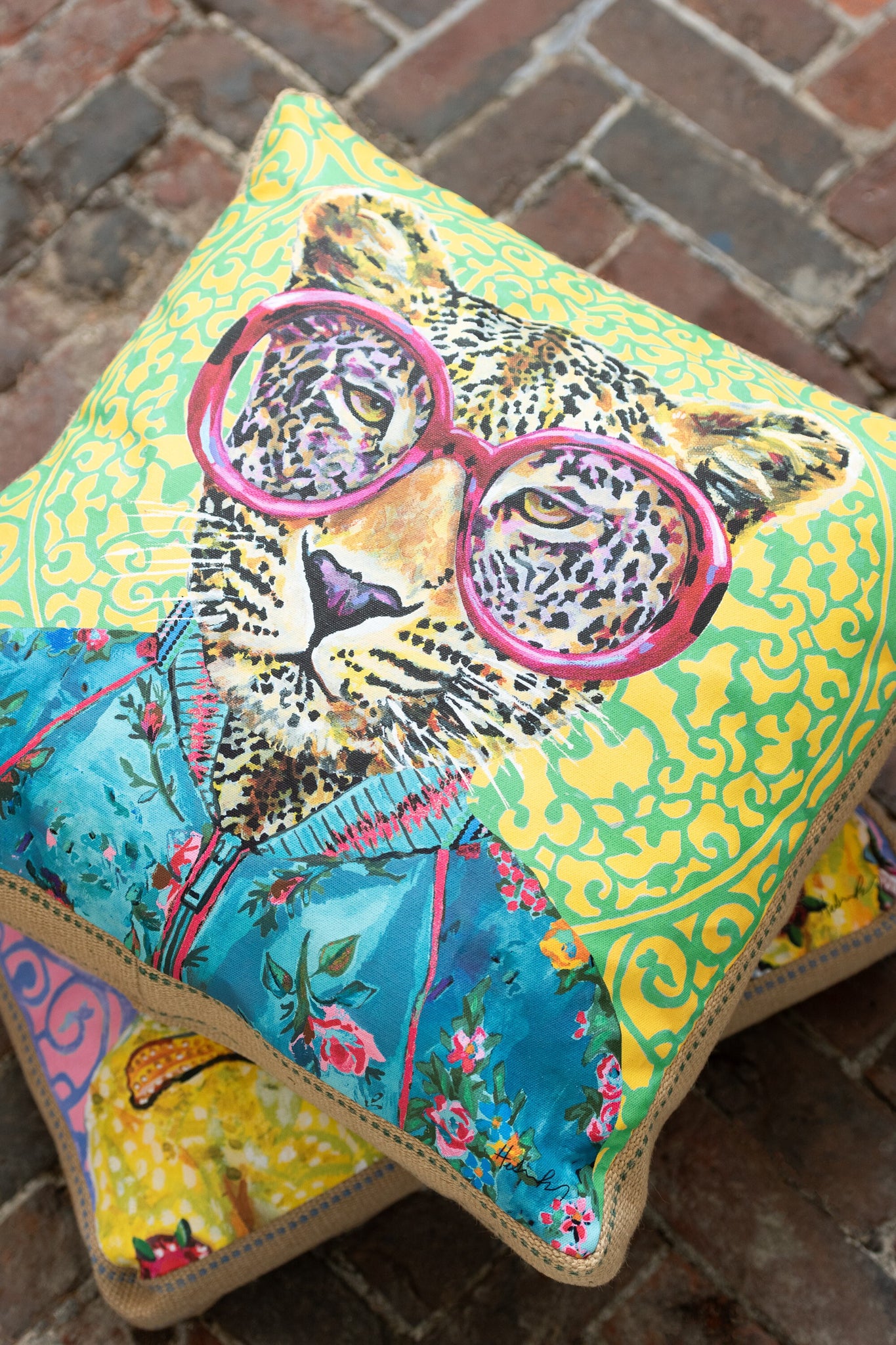 Kussen Tijger Popart Polyester/Linnen Mix
