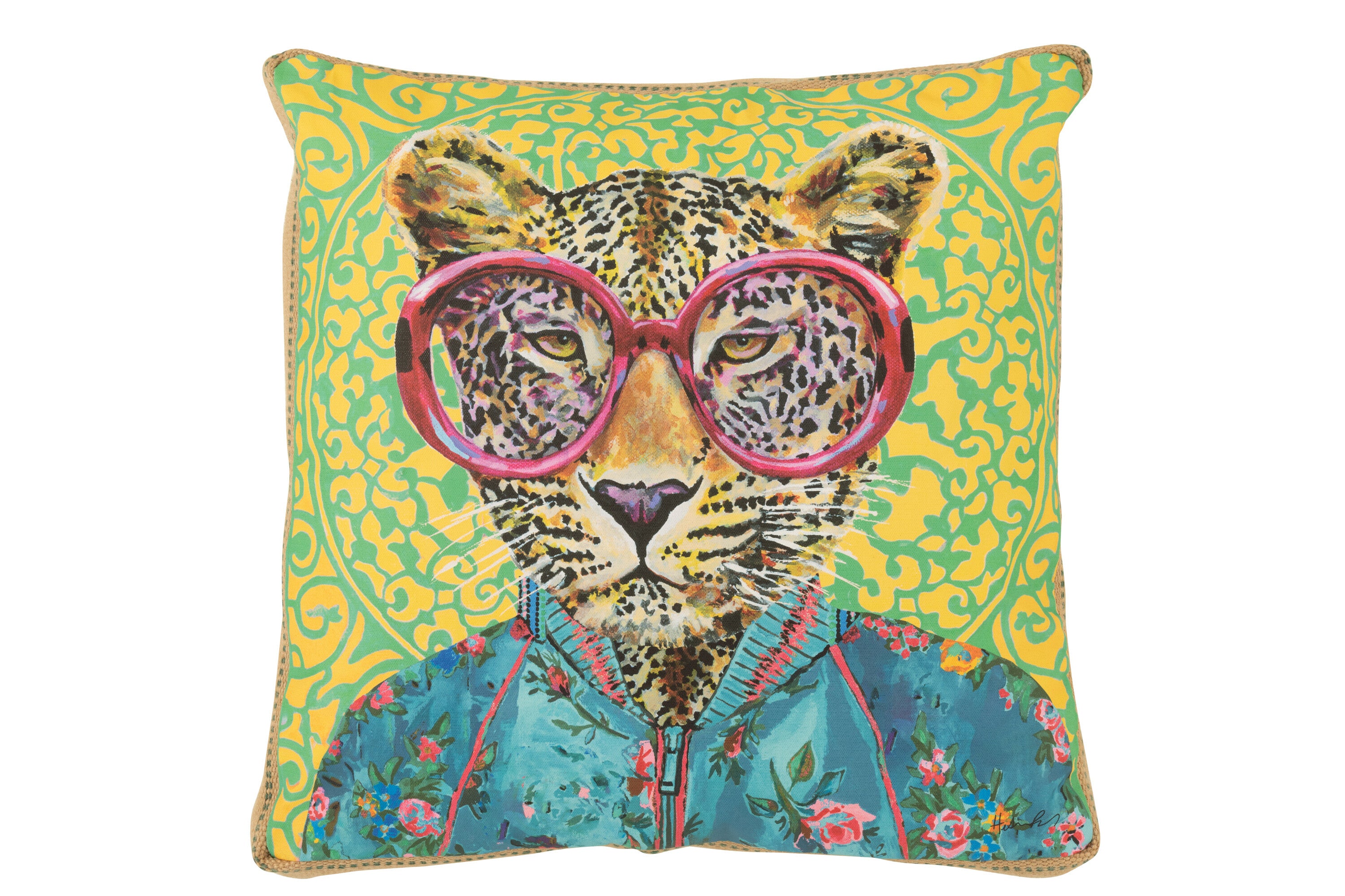 Kussen Tijger Popart Polyester/Linnen Mix