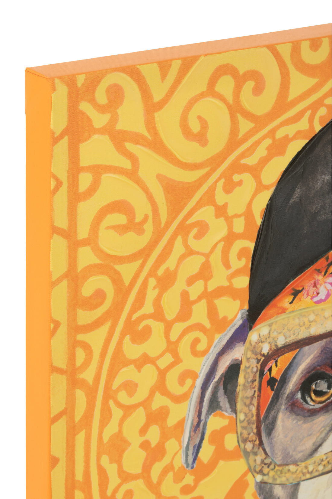 Wanddecoratie Hond Popart Canvas Mix Groot