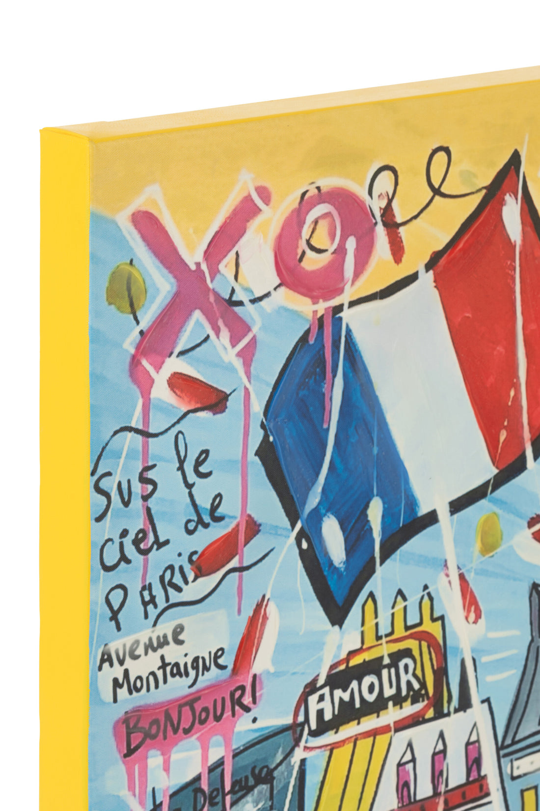 Wanddecoratie Parijs Popart Canvas Mix