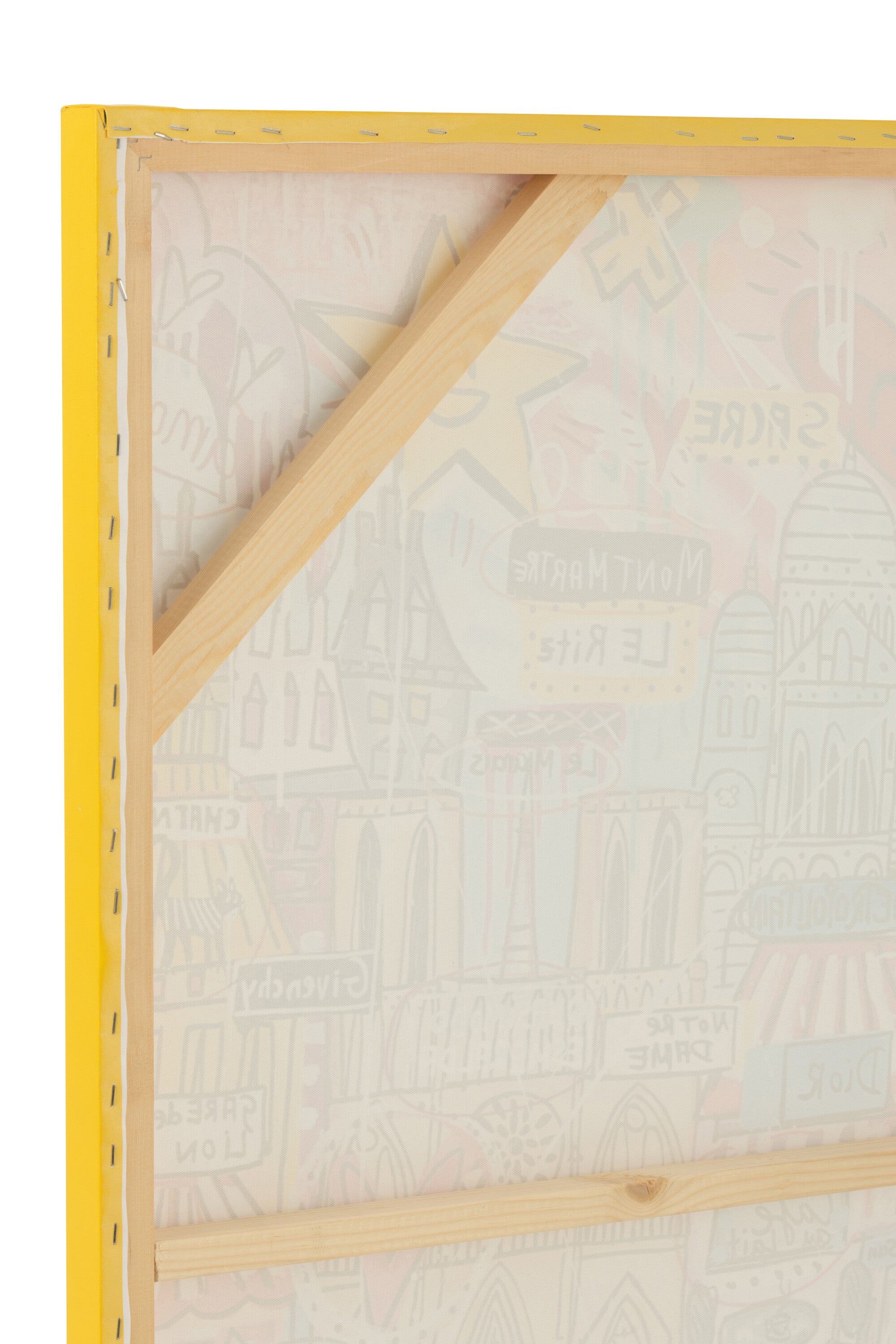 Wanddecoratie Parijs Popart Canvas Mix