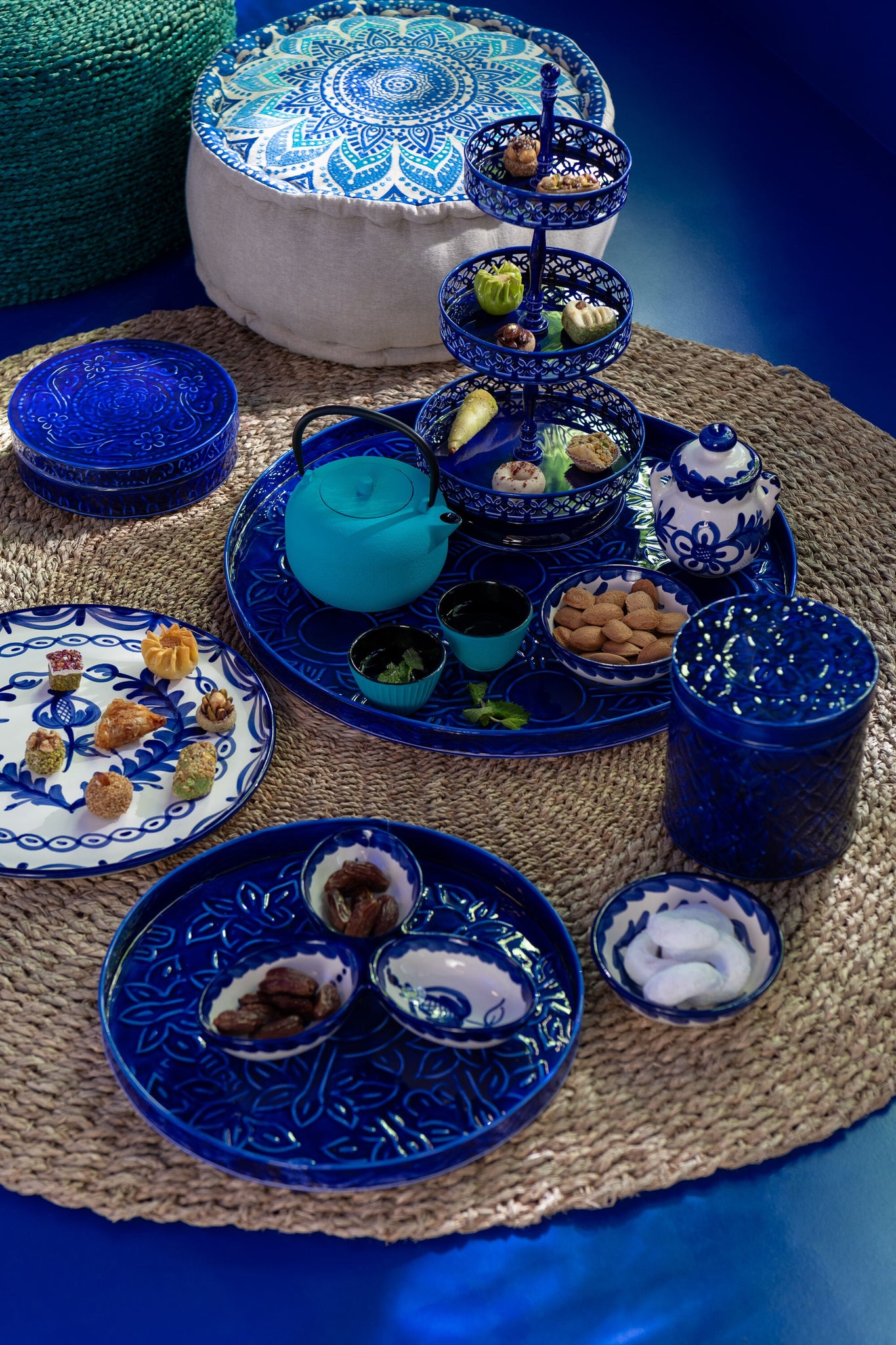 Set van 2 Box Pag Iron Blauw