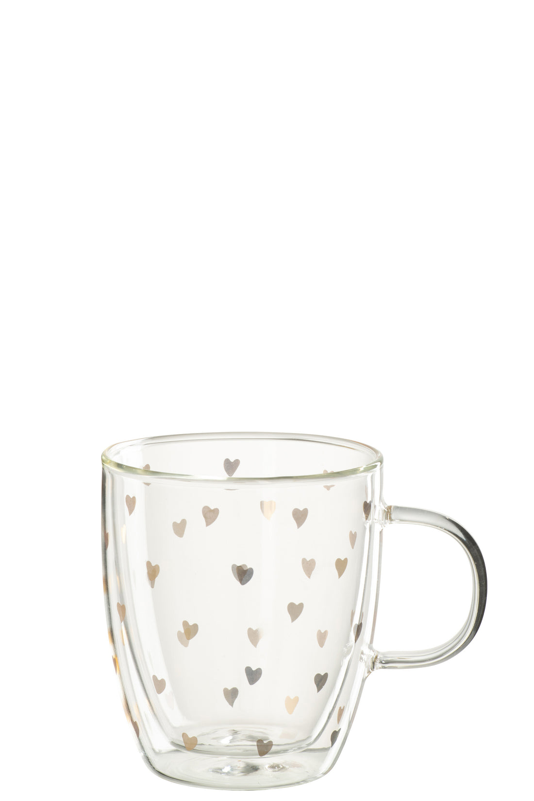 Mok Hart Glas Transparant/Goud