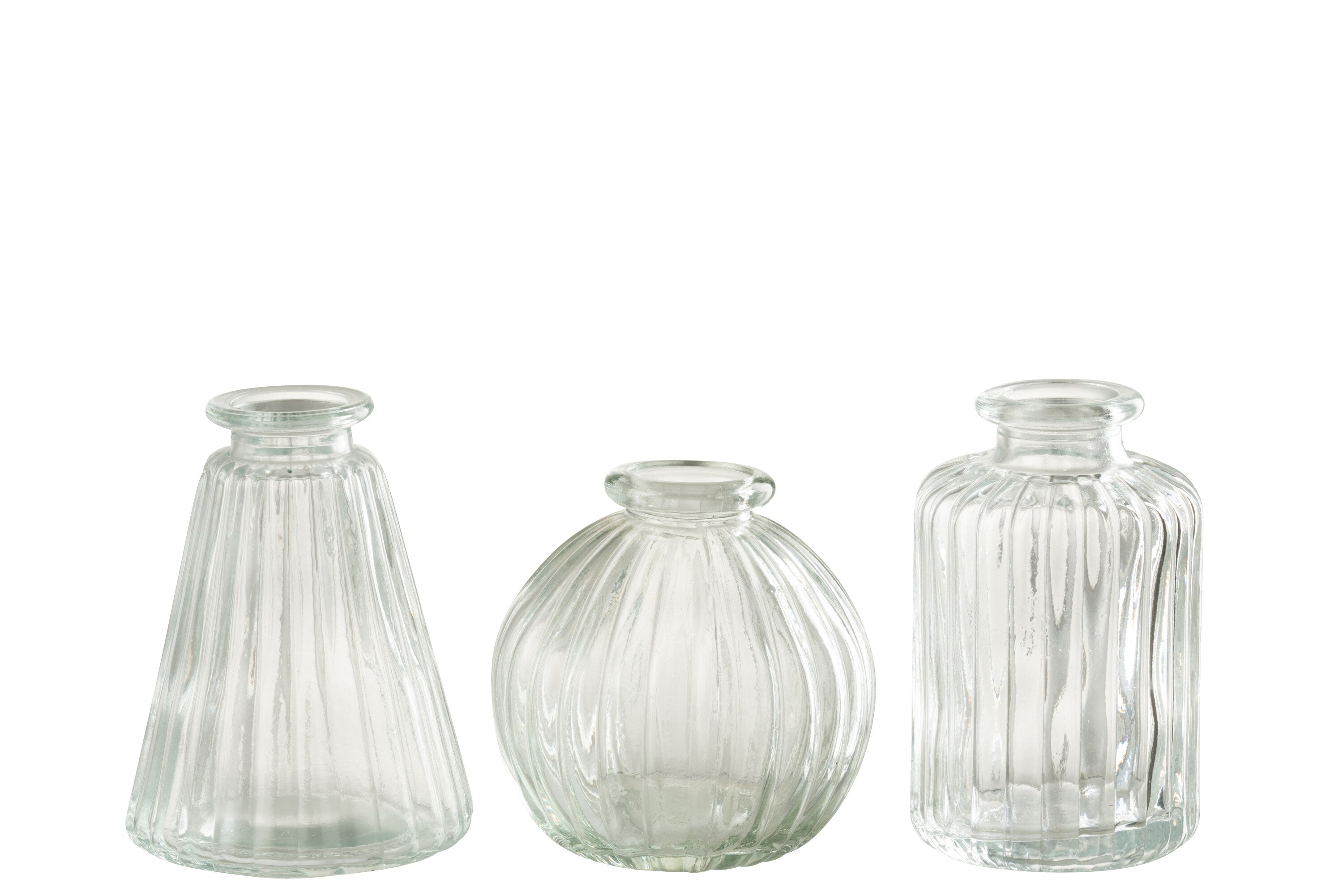 Vaas Tola Glas Transparant Assortiment Van 3