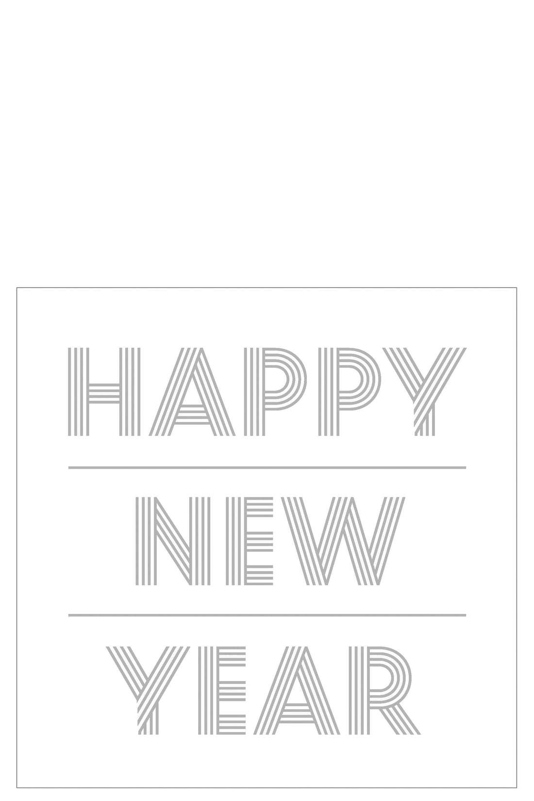 Stapel 20 servetten Gelukkig Nieuwjaar Papier Wit/Zilver Groot