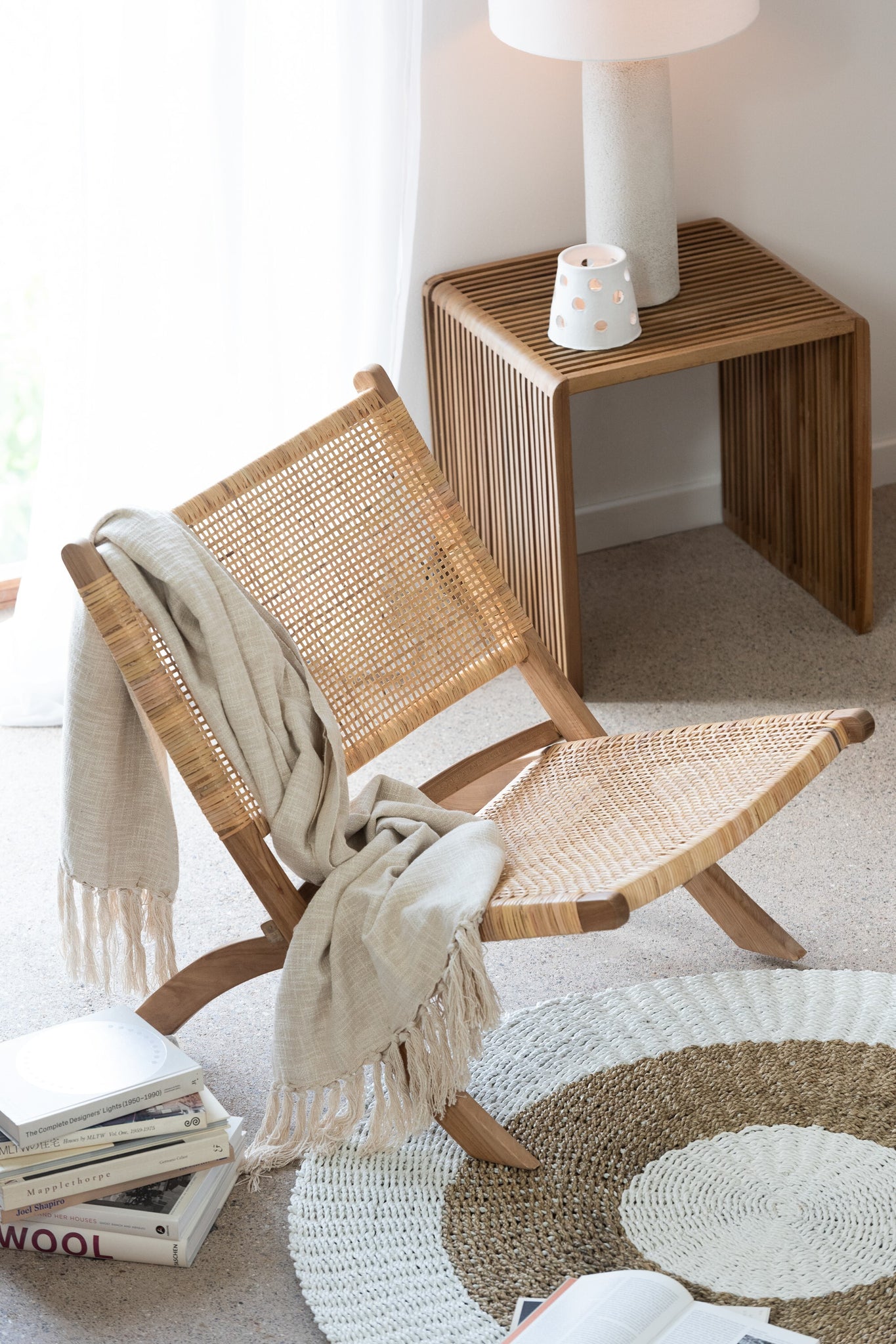Vouwstoel Rattan/Teak Naturel
