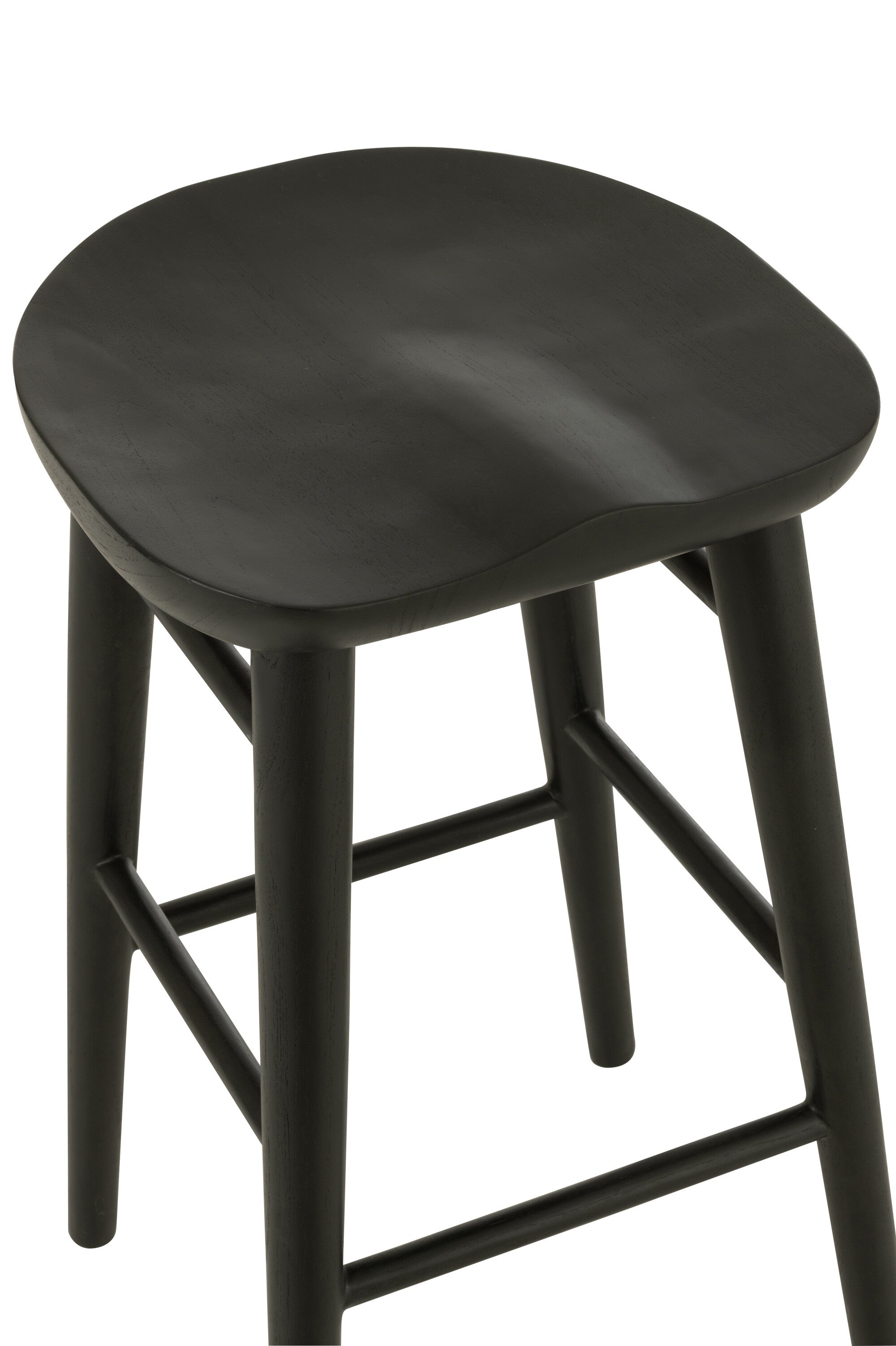 Barstoel Mika Teak Zwart