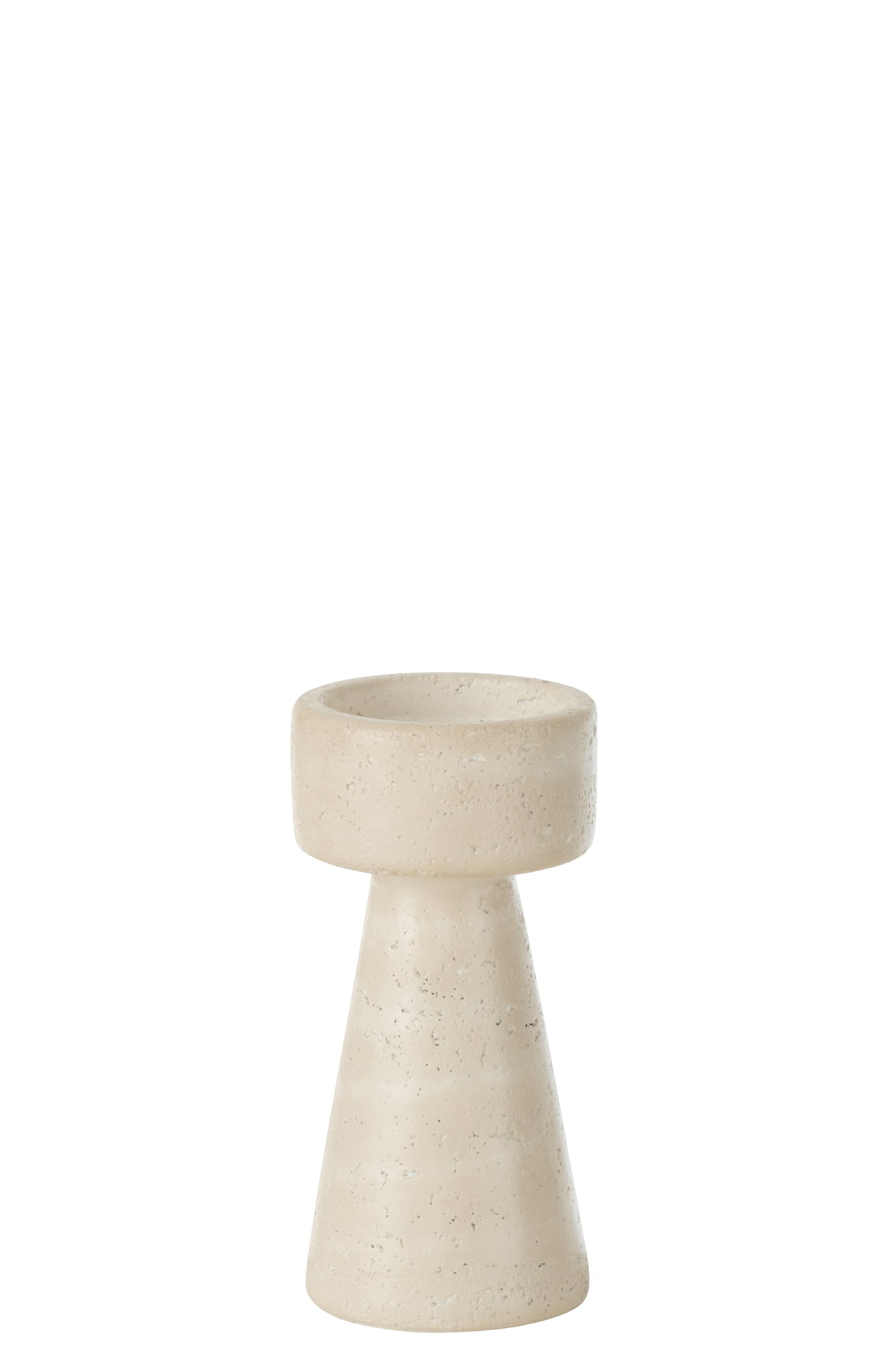 Kaarsenhouder Olina Cement Crème Medium