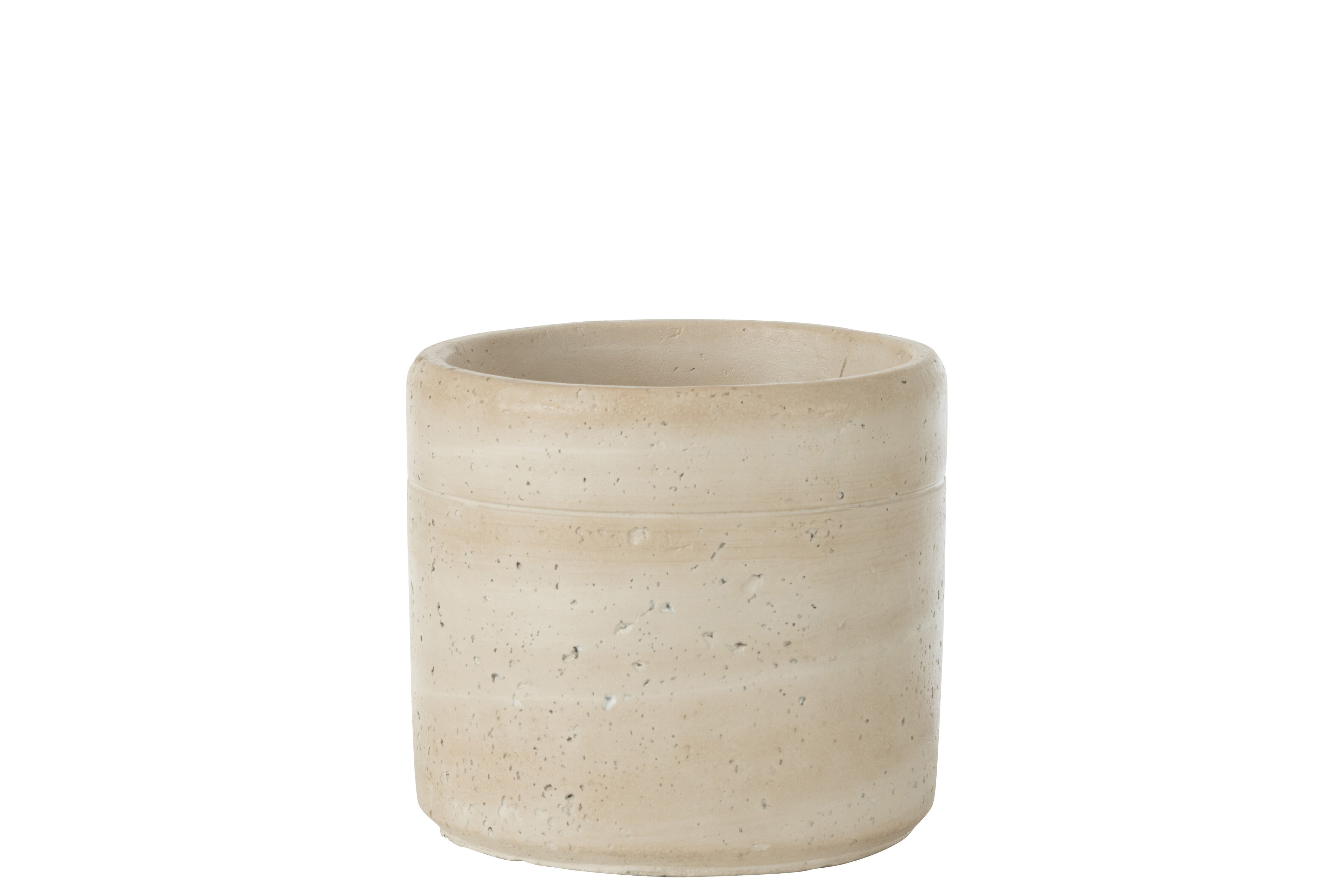 Bloempot Olina Rond Cement Crème Medium