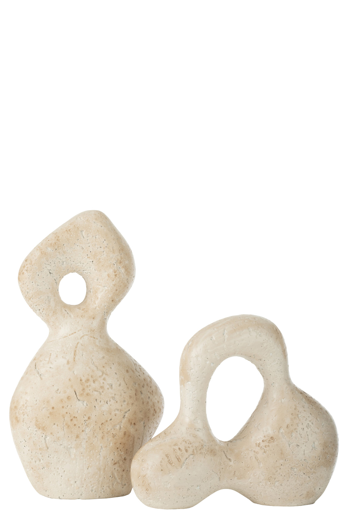 Abstract Beeldje Olina Keramiek Crème Groot