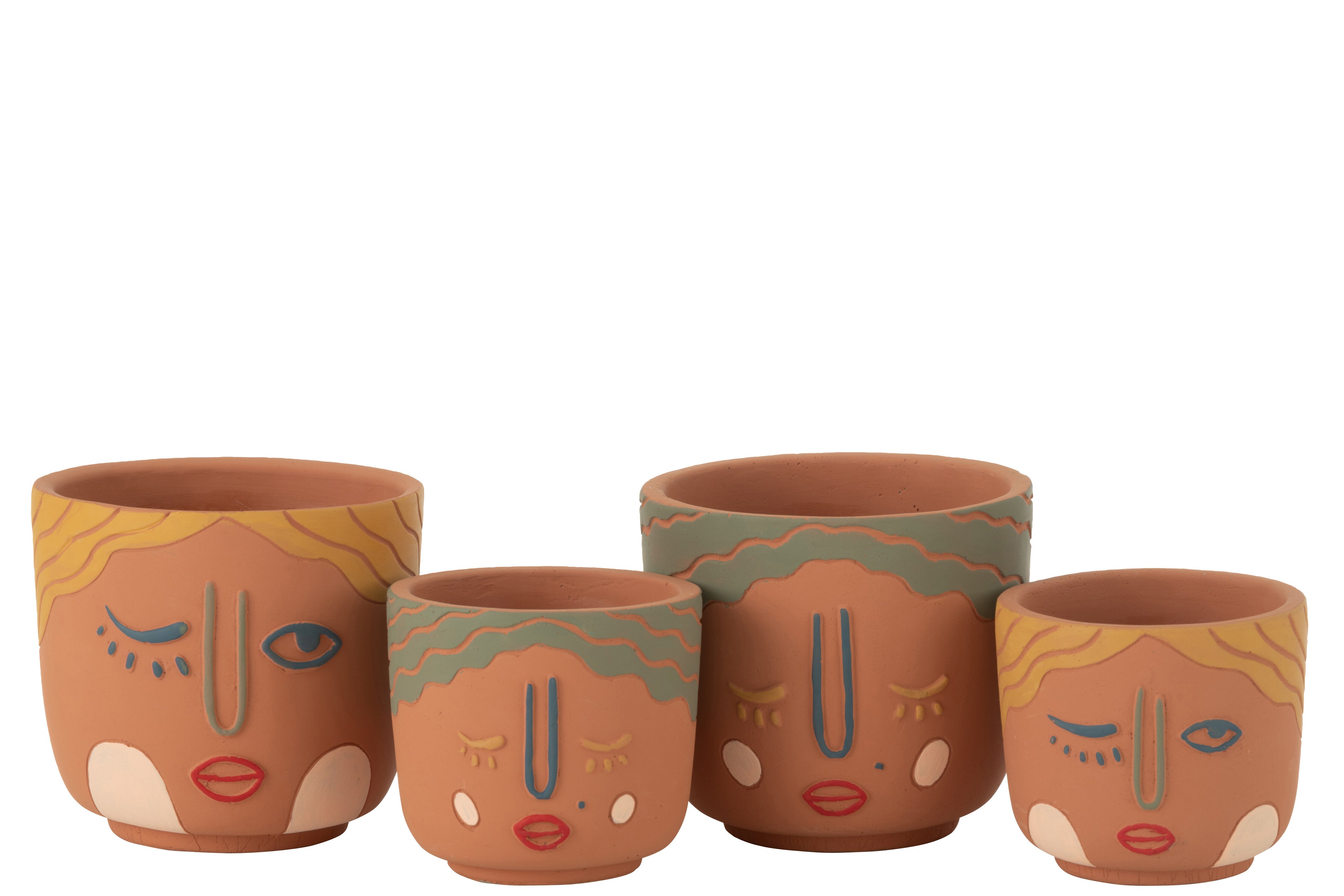 Bloempot Duoface Cement Mix Groot Assortiment Van 2