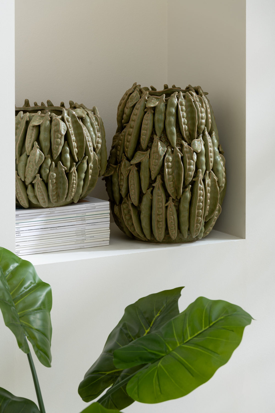 Vaas Botanica Erwten Hoog Klei Groen