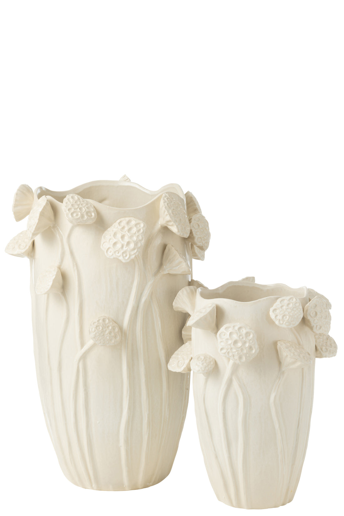 Vaas Botanica Lotus Pod Klei Beige Groot