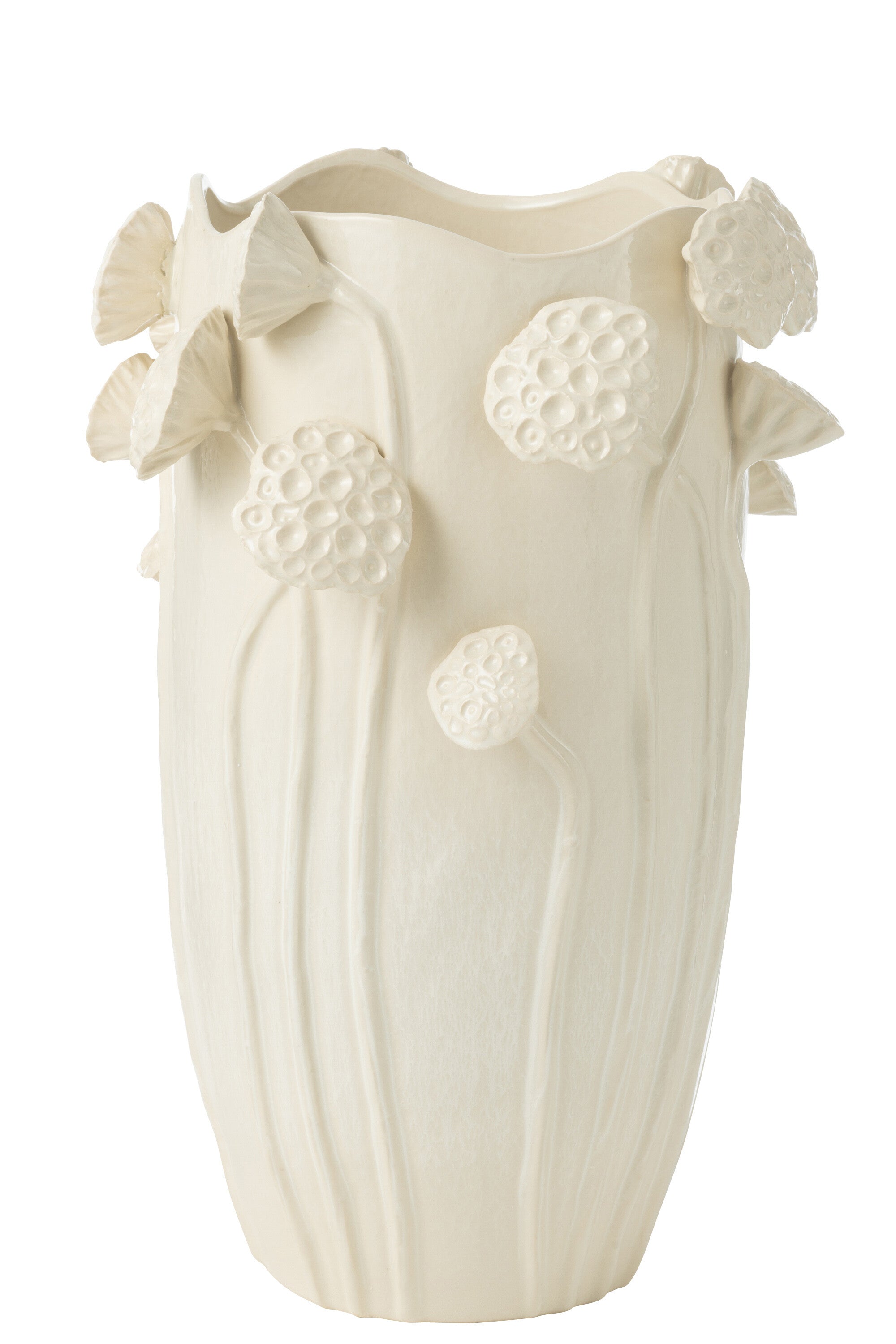 Vaas Botanica Lotus Pod Klei Beige Groot