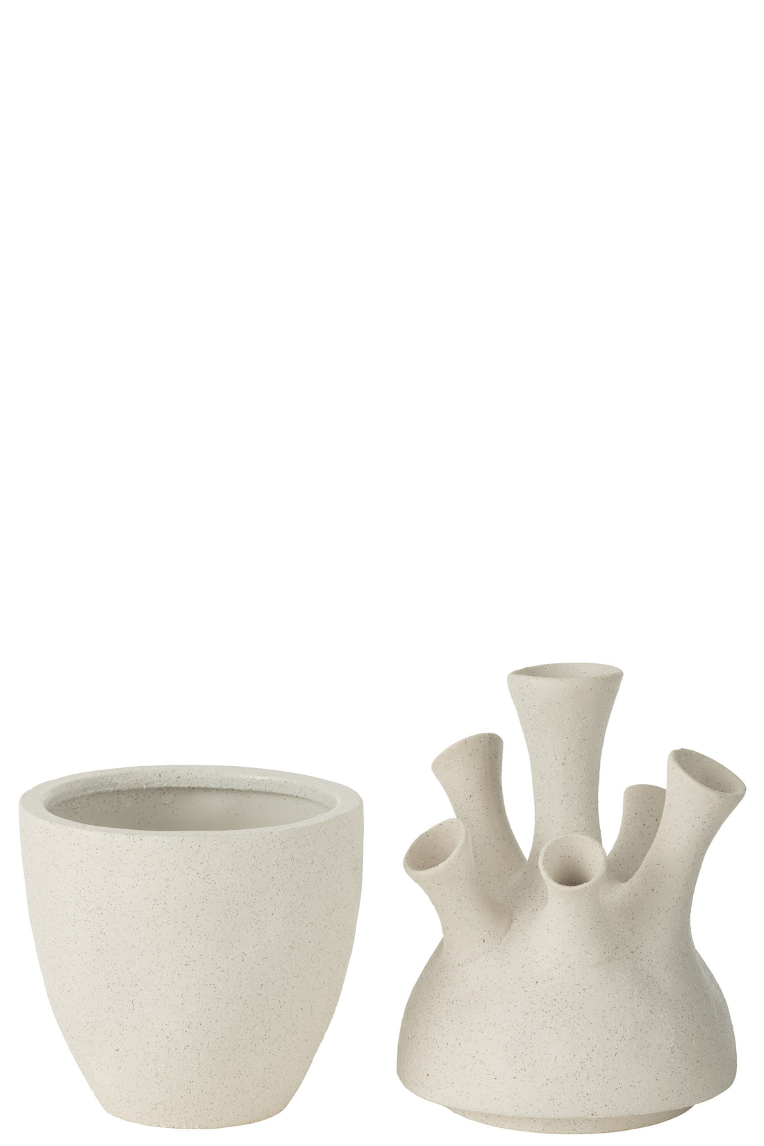 Vaas Koraal Klei Wit Groot