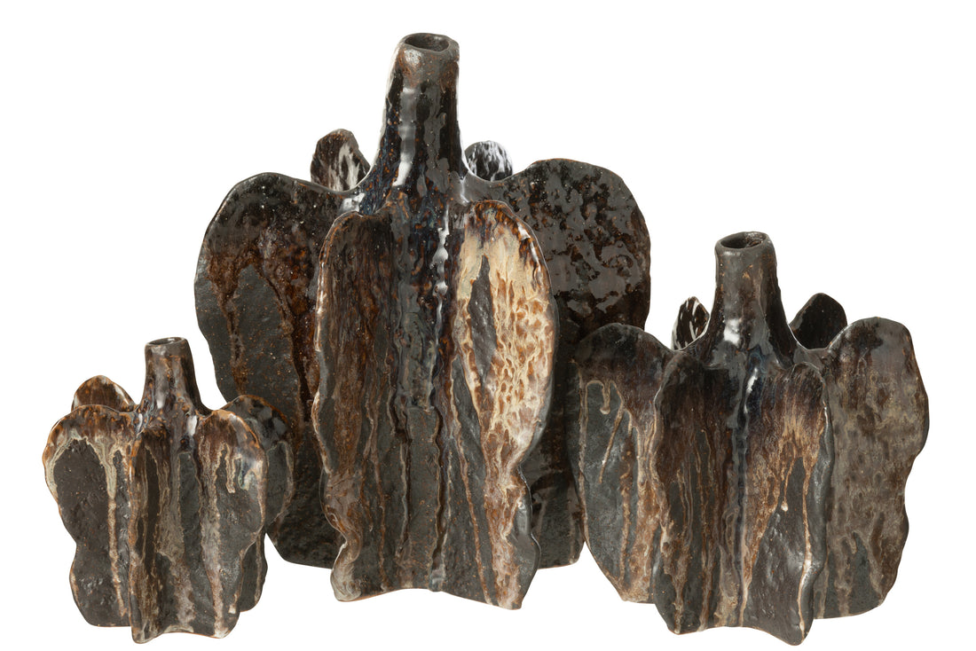 Vaas Naga Keramiek Bruin/Zwart Groot