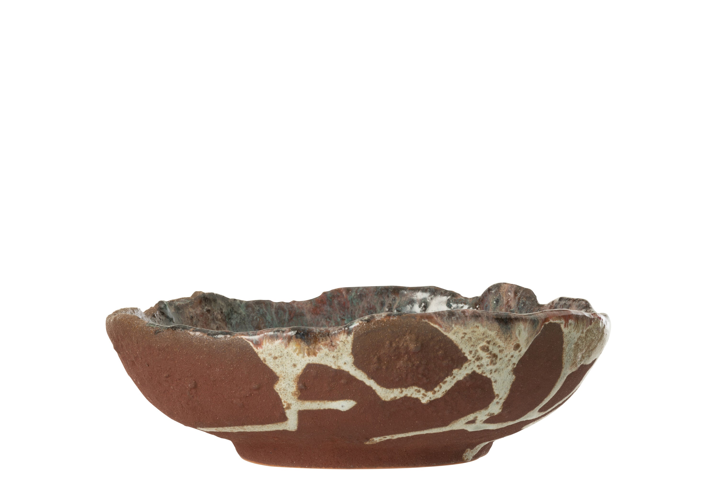 Tray Decoratieve Naga Keramiek Roestbruin Medium