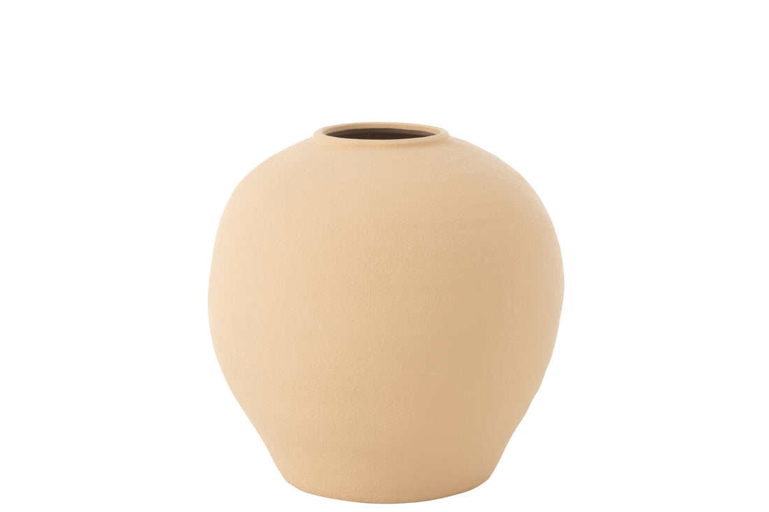 Vaas Cassia Rond Klei Beige Groot
