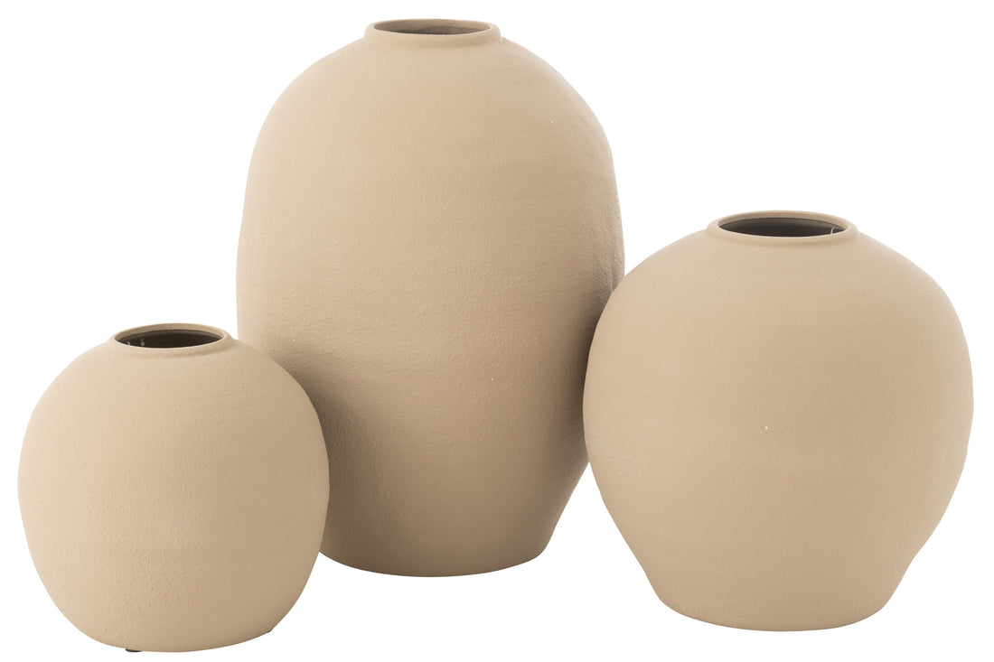 Vaas Cassia Ovaal Klei Natuurlijk
