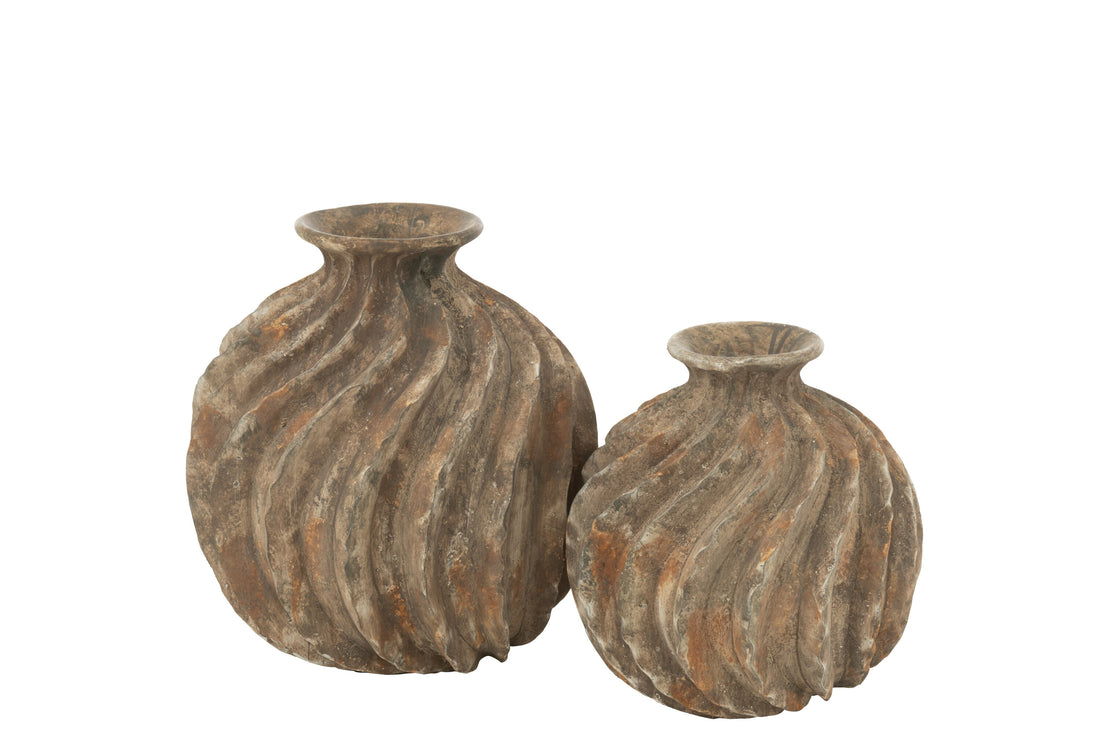 Vaas Ballon Antiek Polyresin Groot