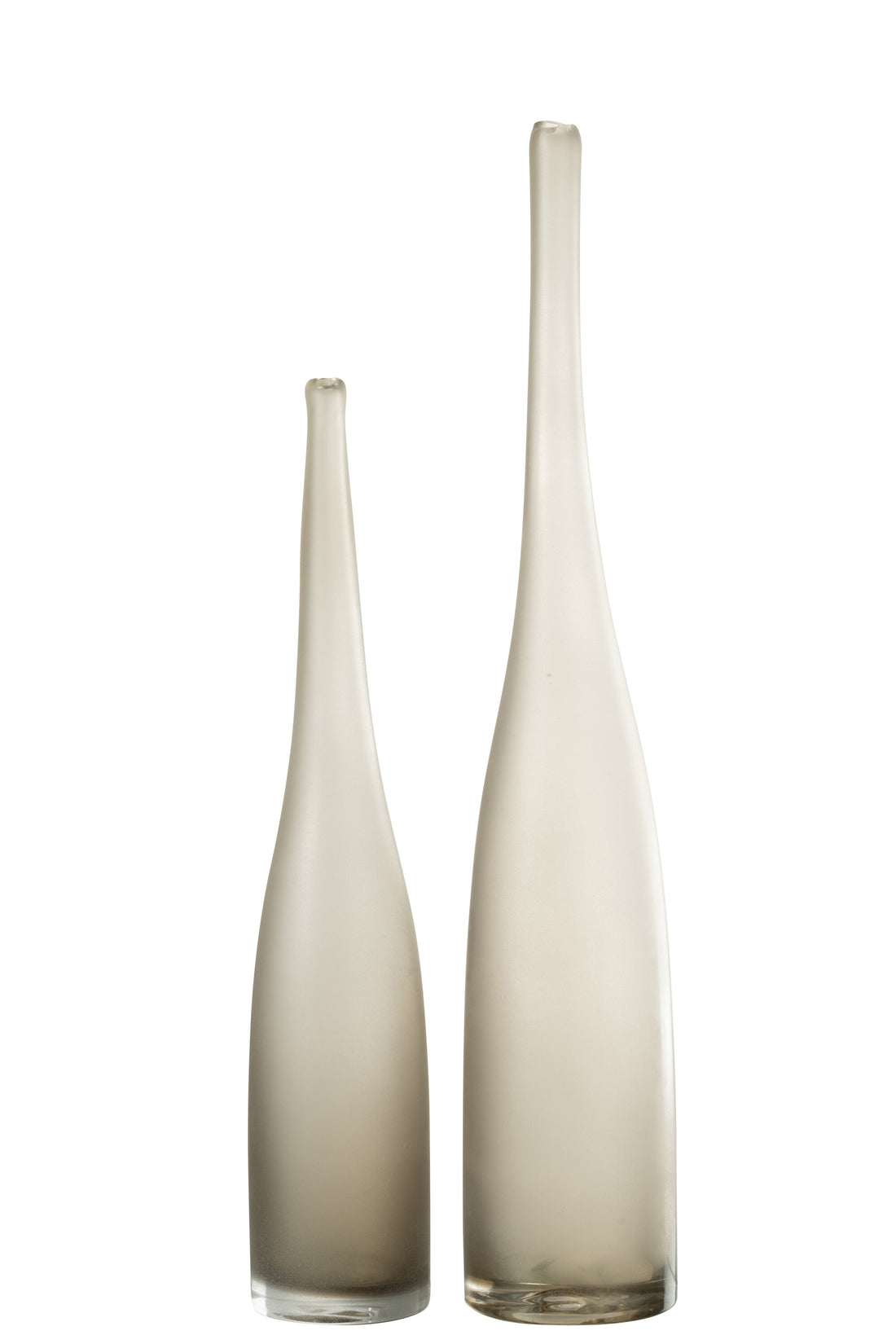 Set van 2 vazen Yara Flute Glas Greige