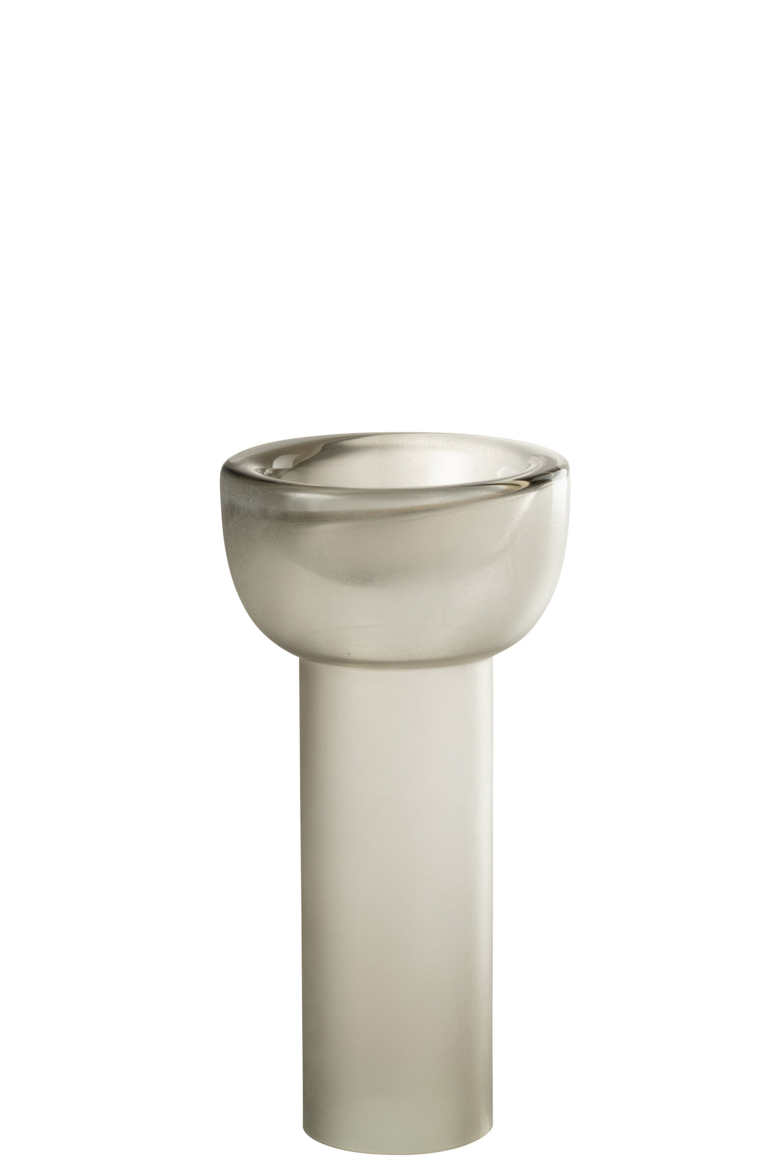 Vaas/Kaarsenhouder Yara Glas Greige Medium