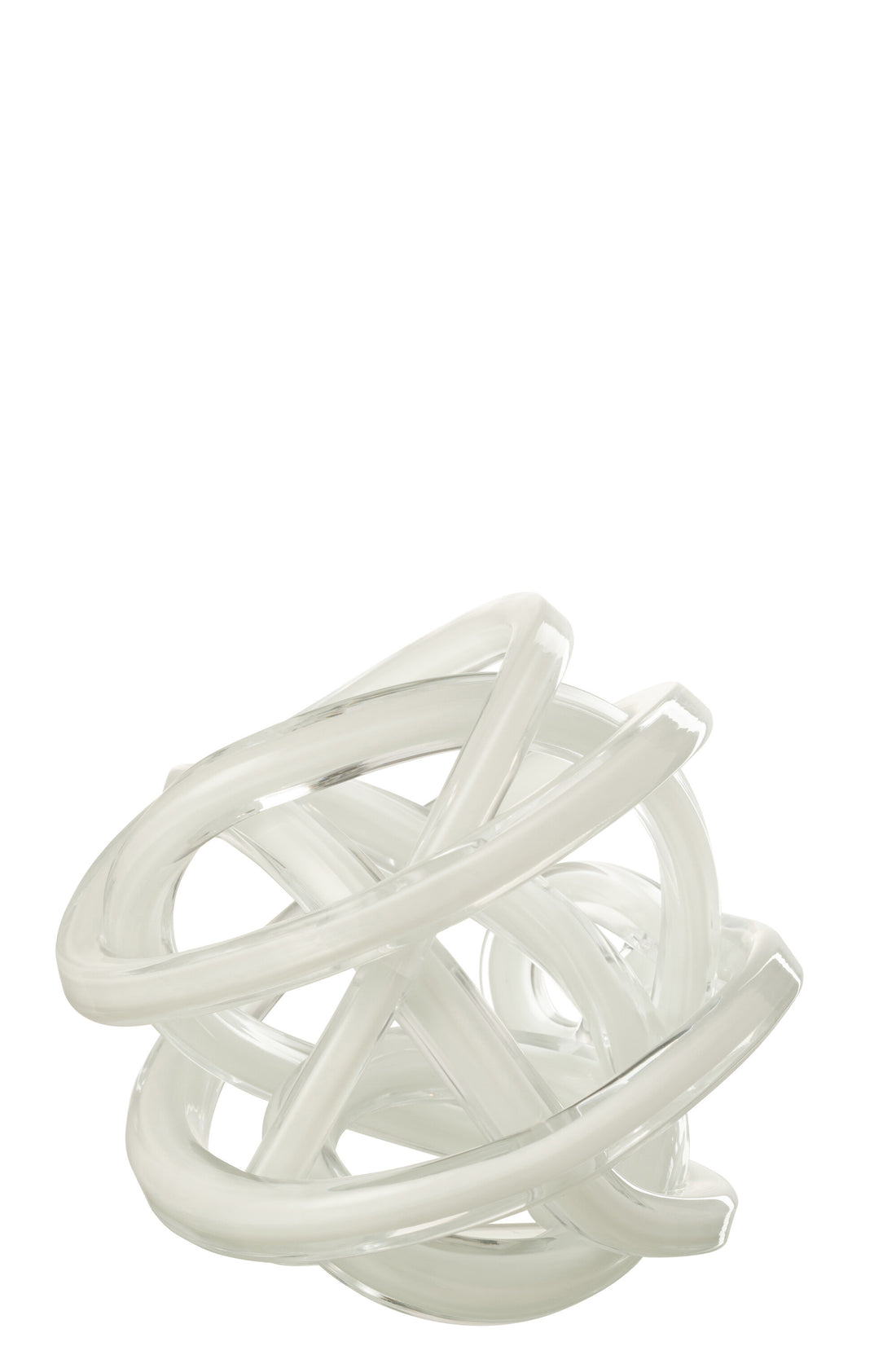 Papiergewicht Infinity Knot Glas Wit/Transparant