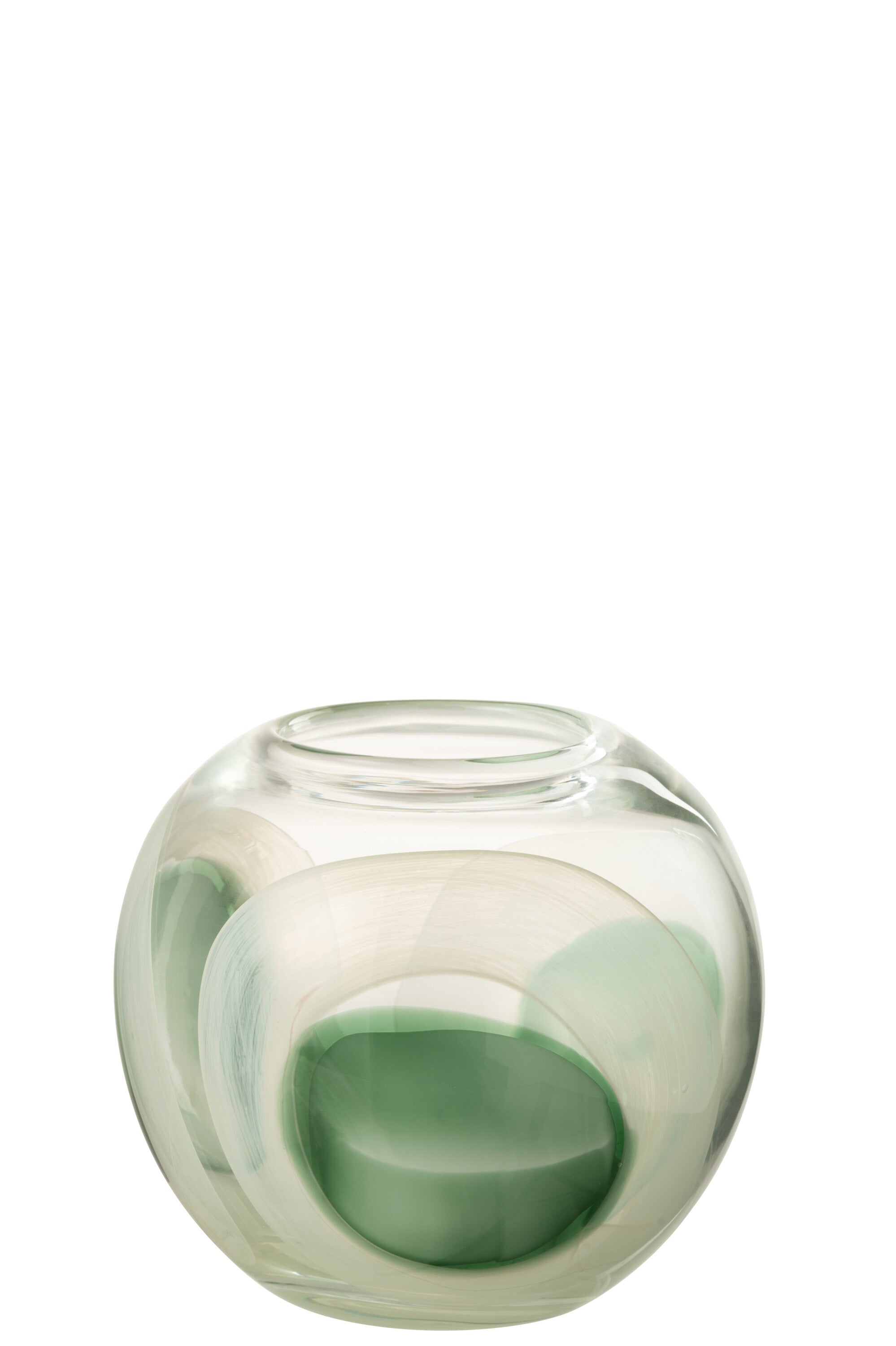 Vaas Livy Glas Groen/Wit/Transparant Klein