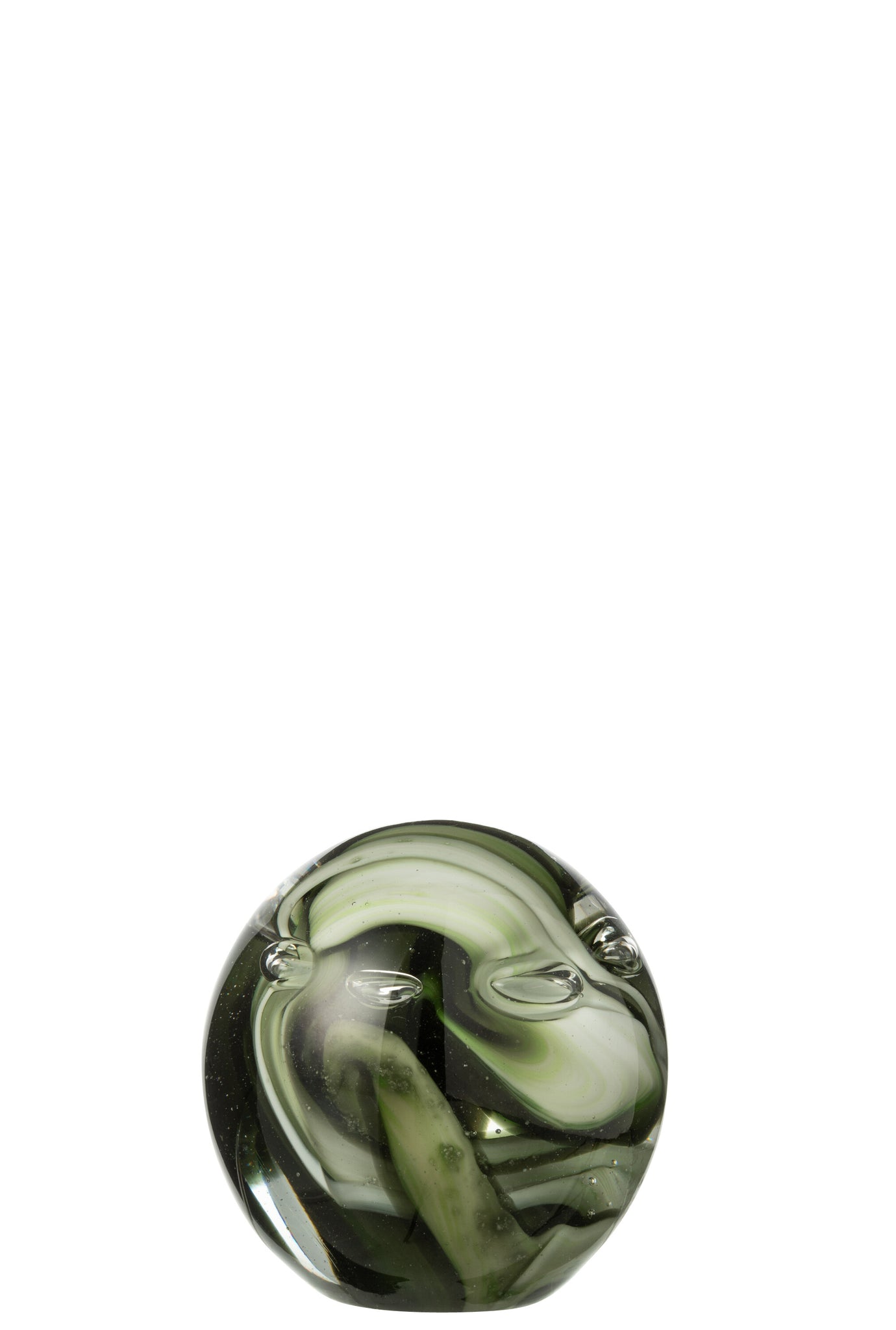 Papiergewicht Tornado Ronde Glas Transparant/Bruin Klein