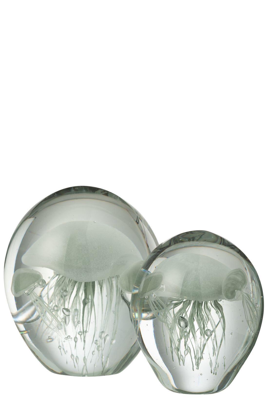 Papiergewicht Calypso Glas Transparant/Groen Groot