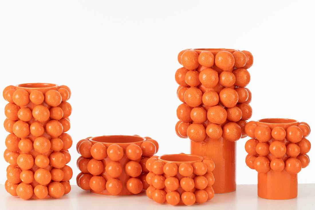 Bloempot Oranje Keramiek Oranje Klein