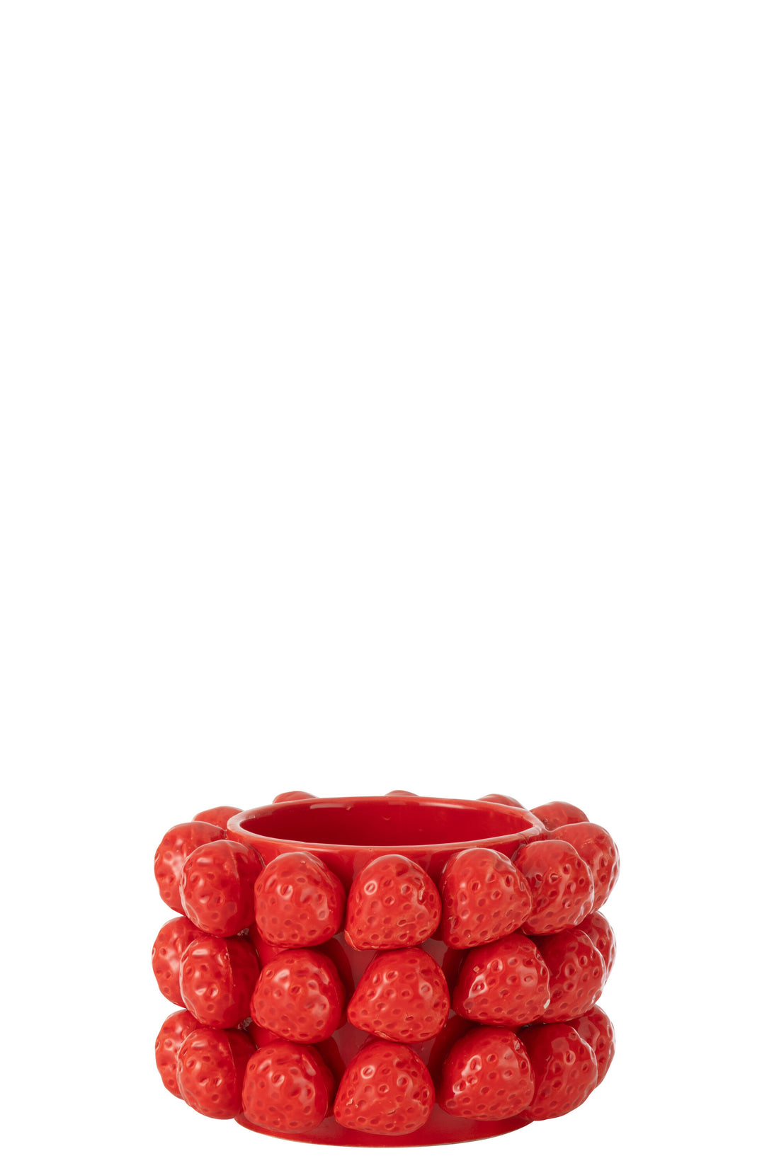 Bloempot Aardbeien Keramiek Rood Klein